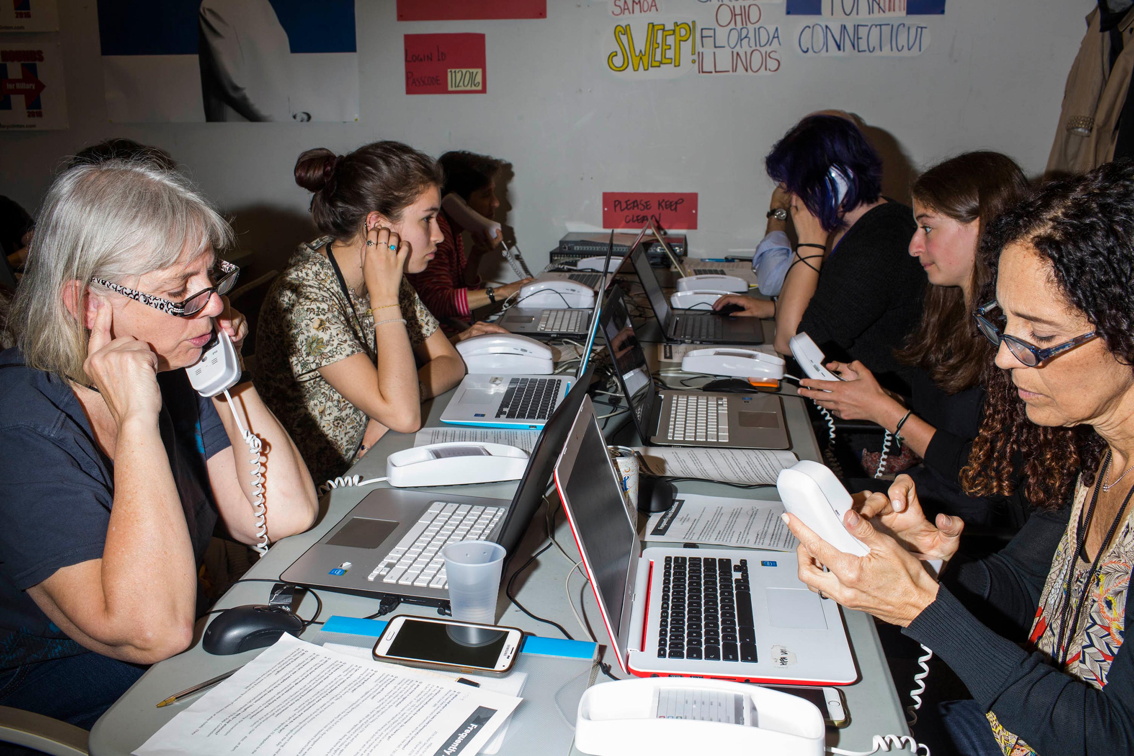 NEW YORK - MAY 24: Scenes from Inside the campaign headquarters of Hillary Clinton on May 24, 2016, in Brooklyn, NY. (Photo by Landon Nordeman)