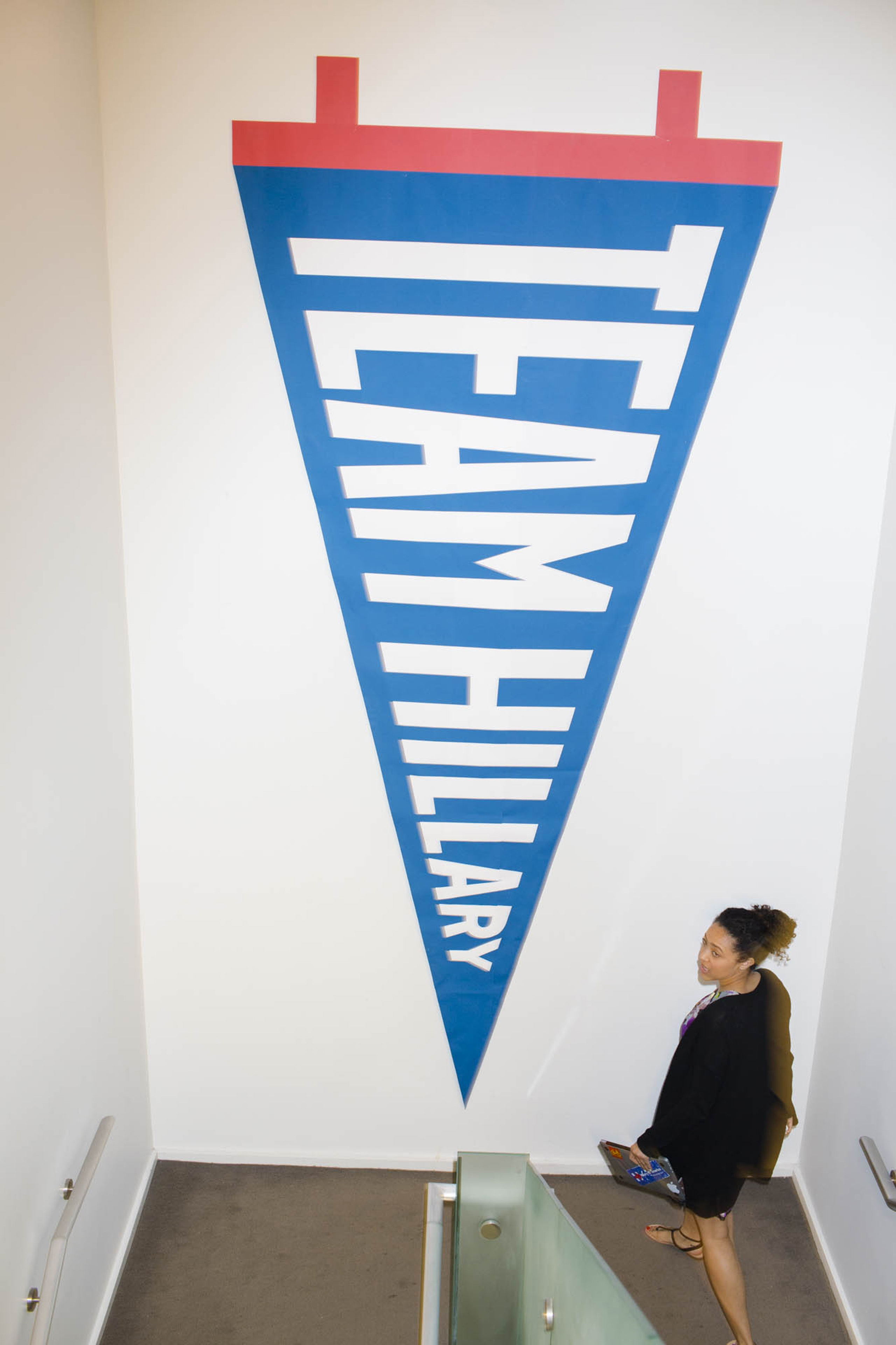 NEW YORK - MAY 24: Scenes from Inside the campaign headquarters of Hillary Clinton on May 24, 2016, in Brooklyn, NY. (Photo by Landon Nordeman)