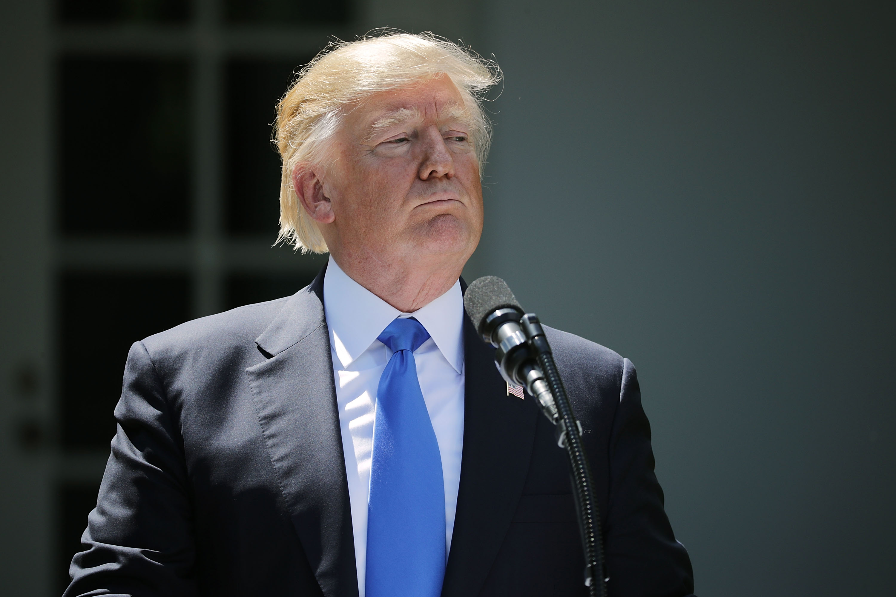 President Trump Holds News Conference With President Of Romania Klaus Iohannis