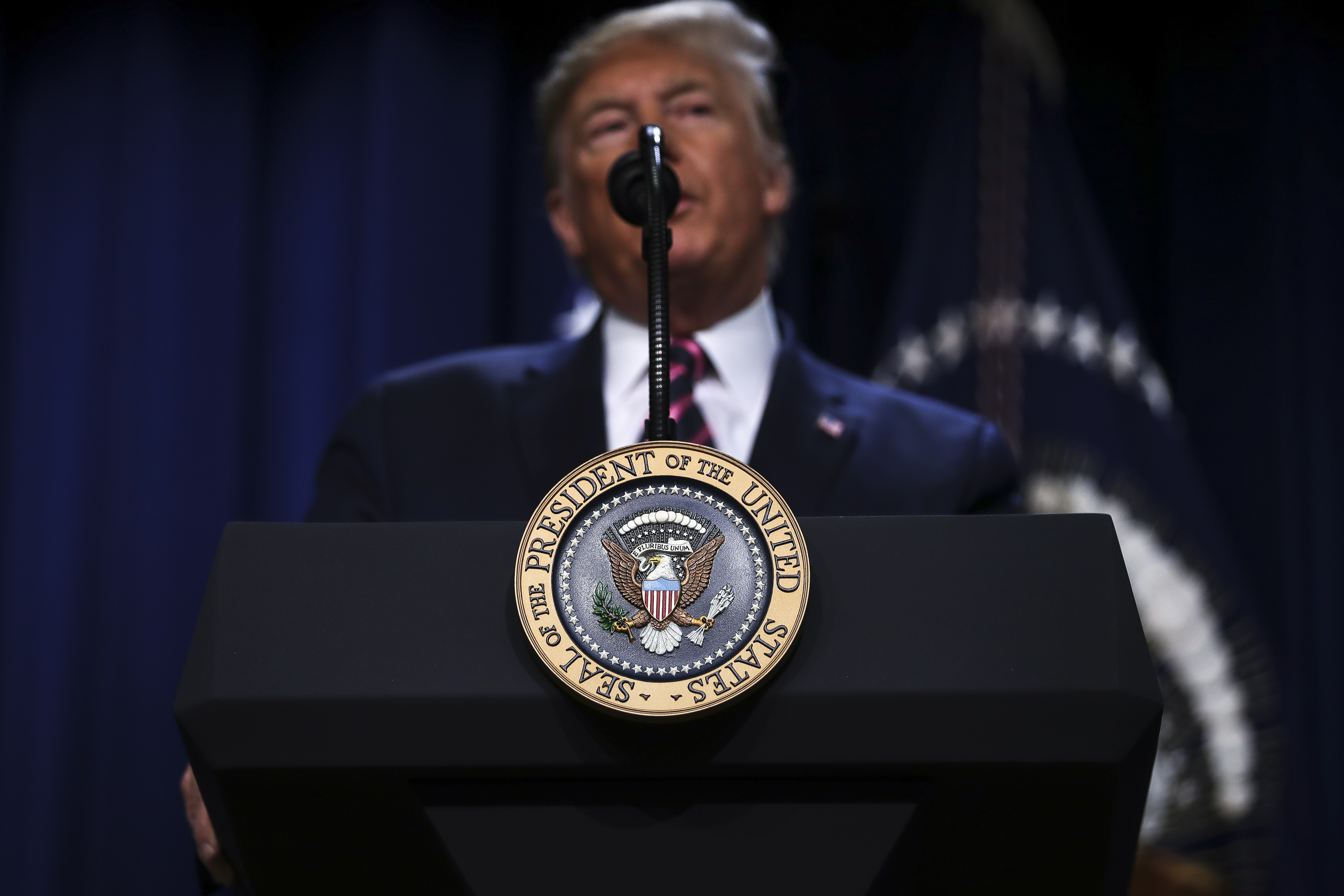 President Trump Delvers Remarks At White House Mental Health Summit