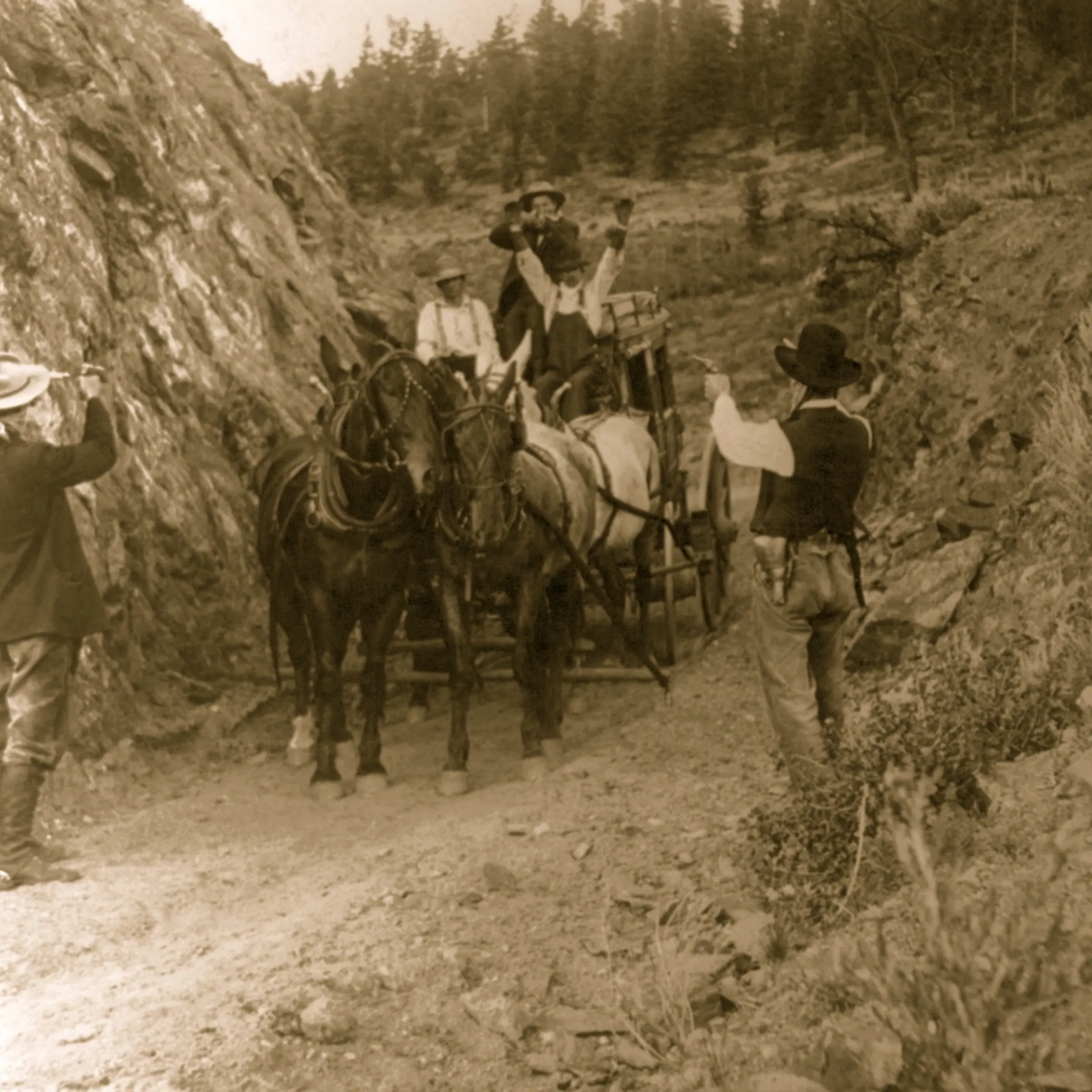 Wild West Stage Coach Robbery