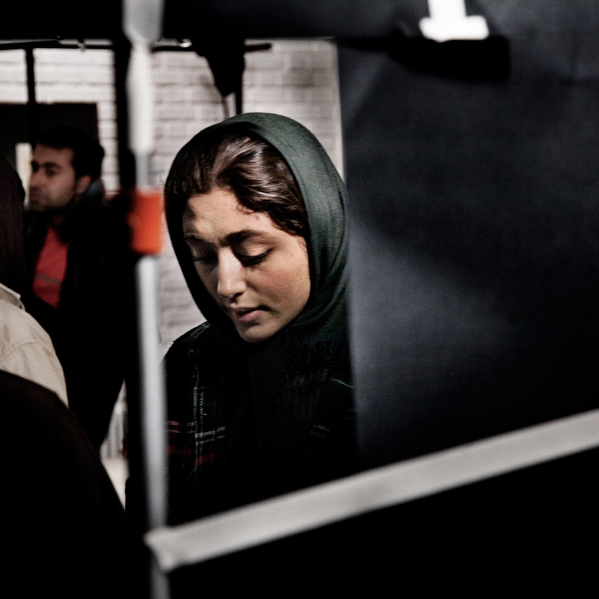 Production pauses on set during the filming of <em>A Woman Is Always Involved</em> by Kamal Tabrizi in Tehran.