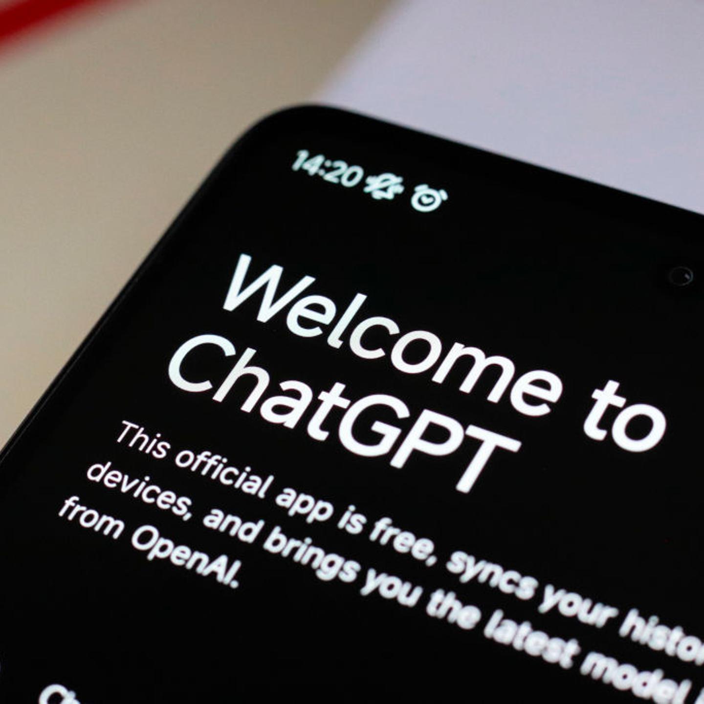 In this photo illustration, the home page of the ChatGPT