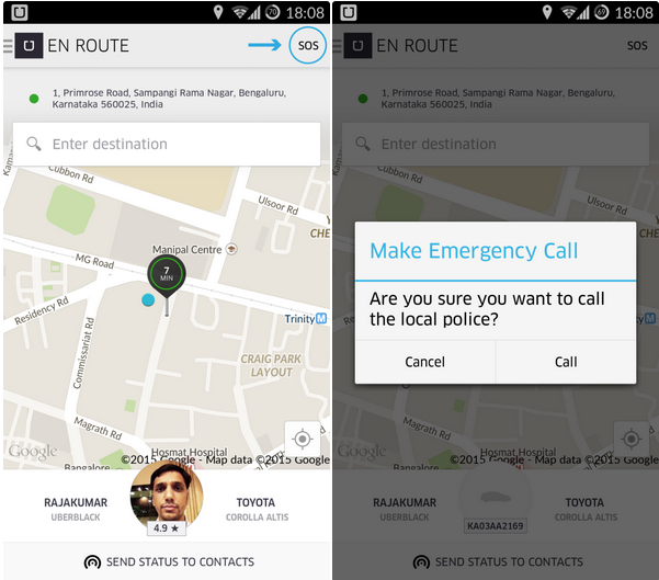 Uber: See the Uber SOS Button Rolled Out in India