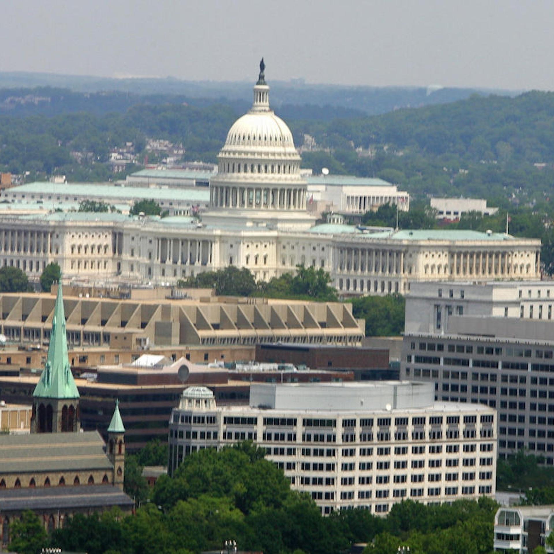 The US Capital and the Washington, DC, s