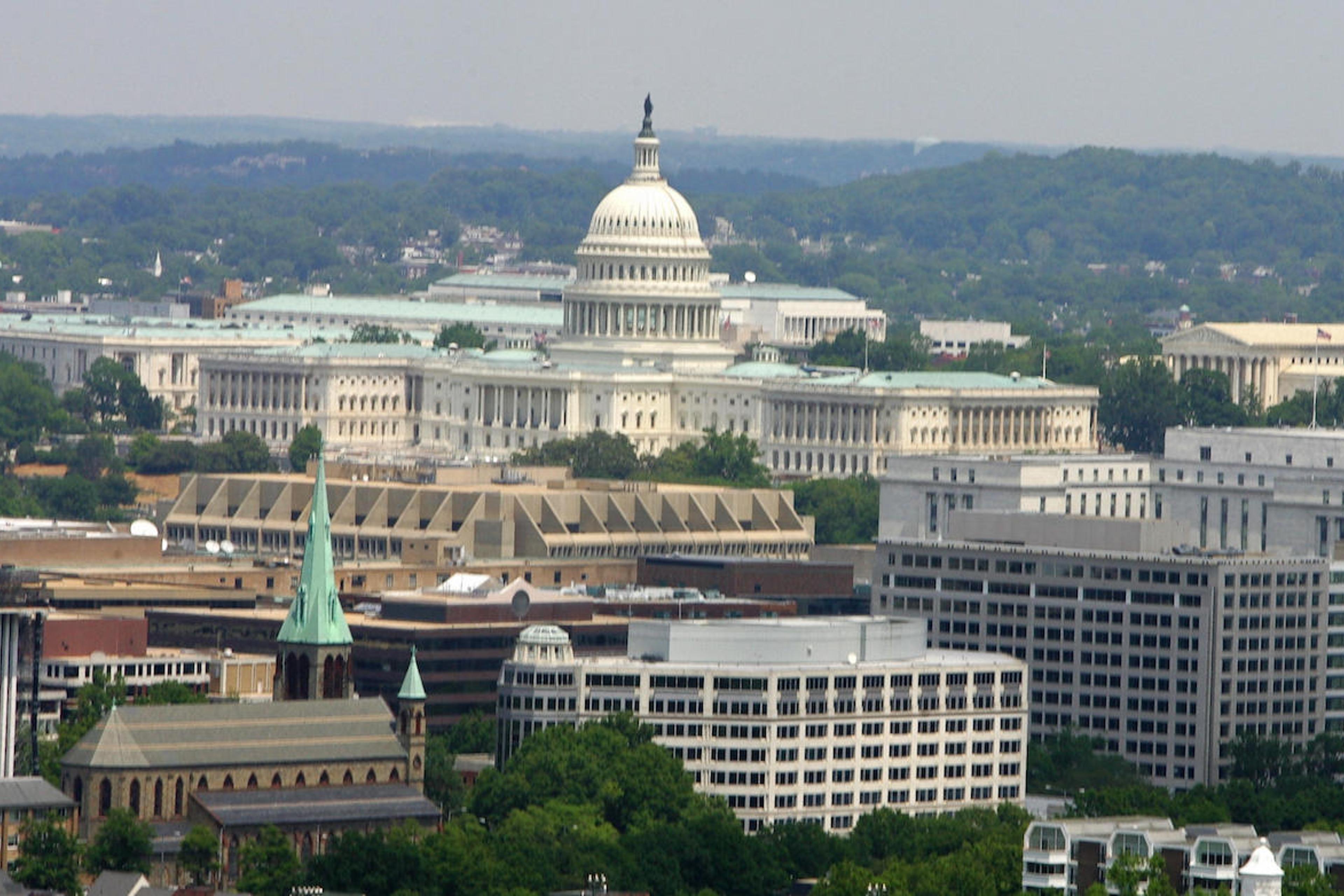 The US Capital and the Washington, DC, s
