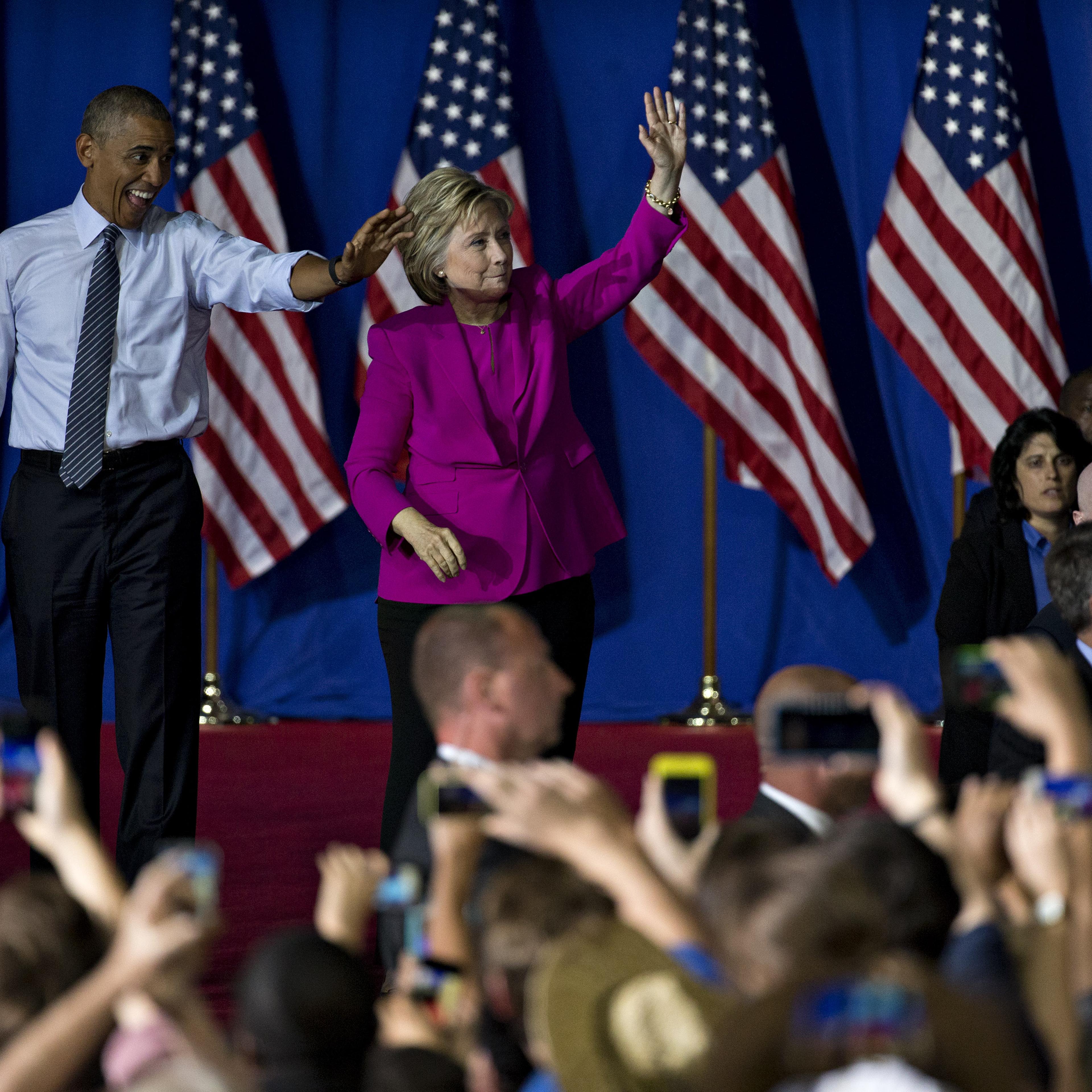 President Barack Obama Campaigns With Presumptive Democratic Presidential Nominee Hillary Clinton
