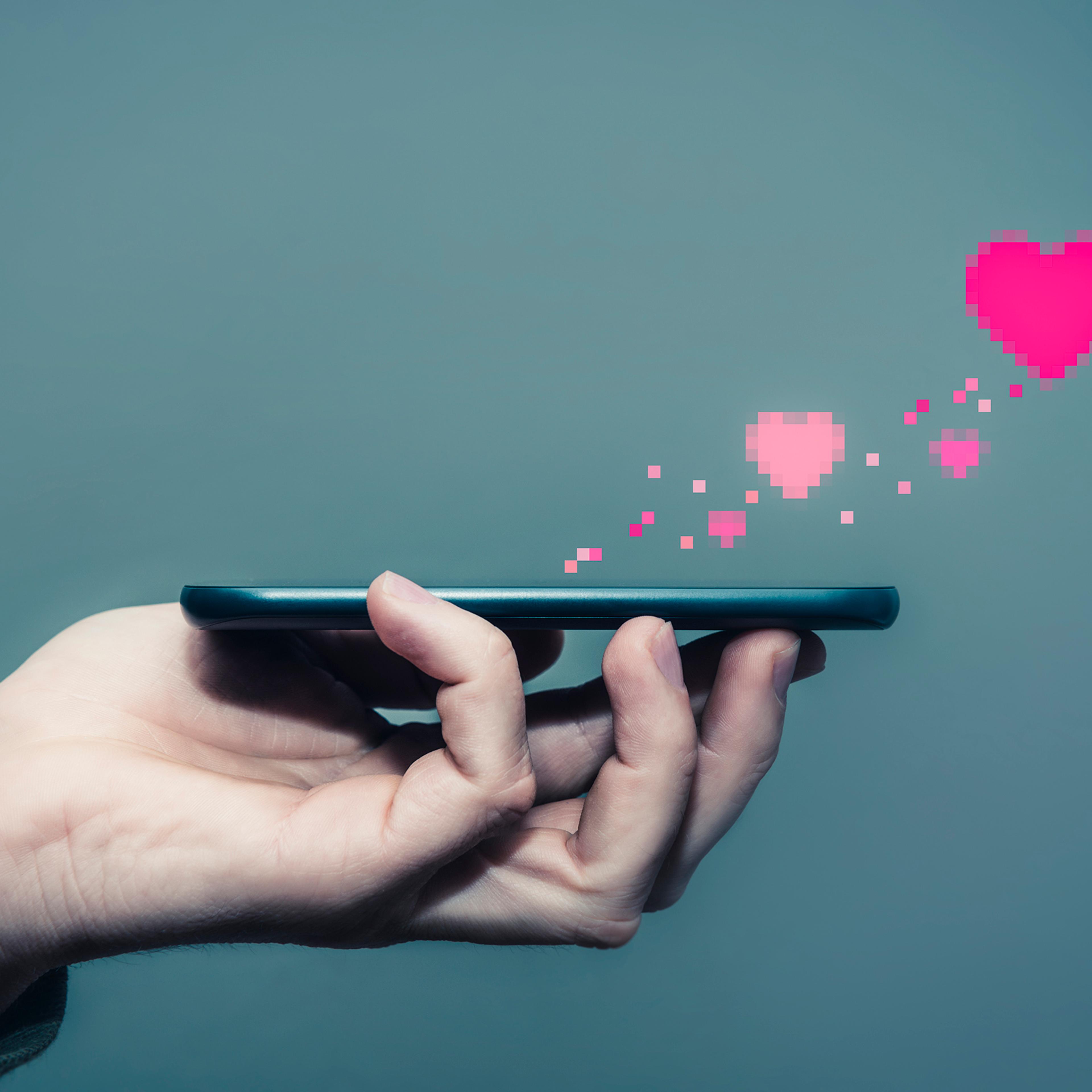 send love with mobile phone