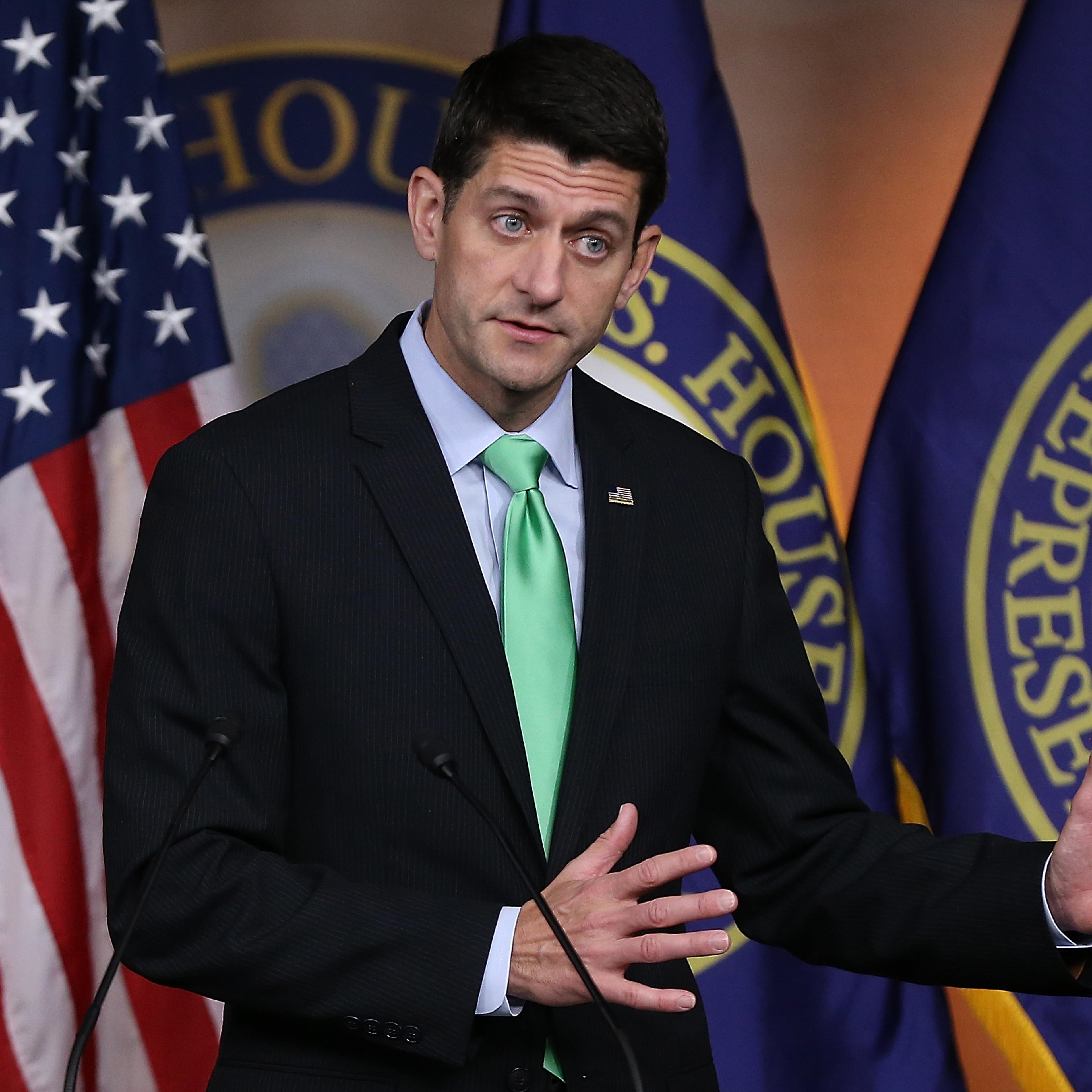 Paul Ryan Holds Weekly Media Briefing At The Capitol