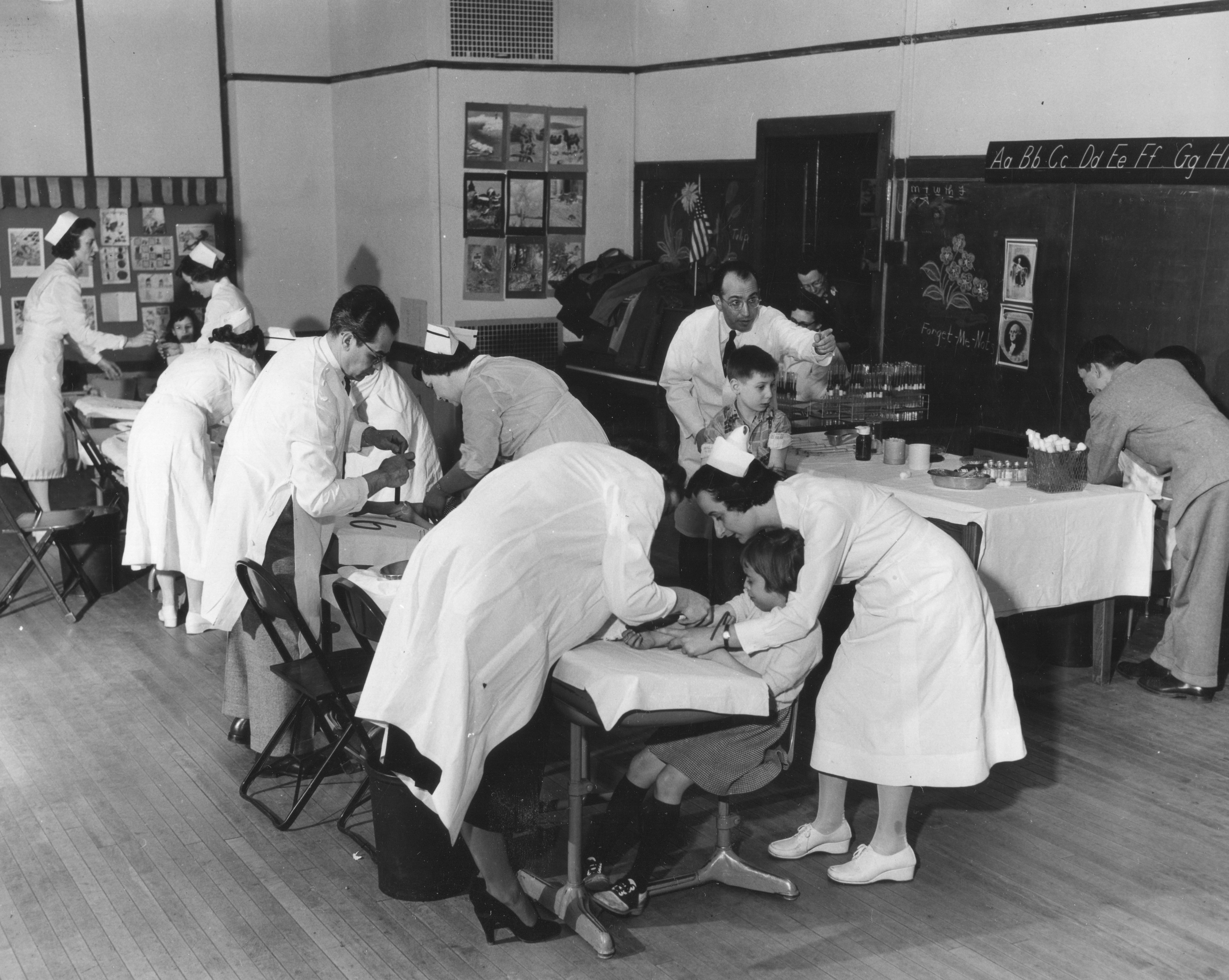 Polio Vaccinations In Class