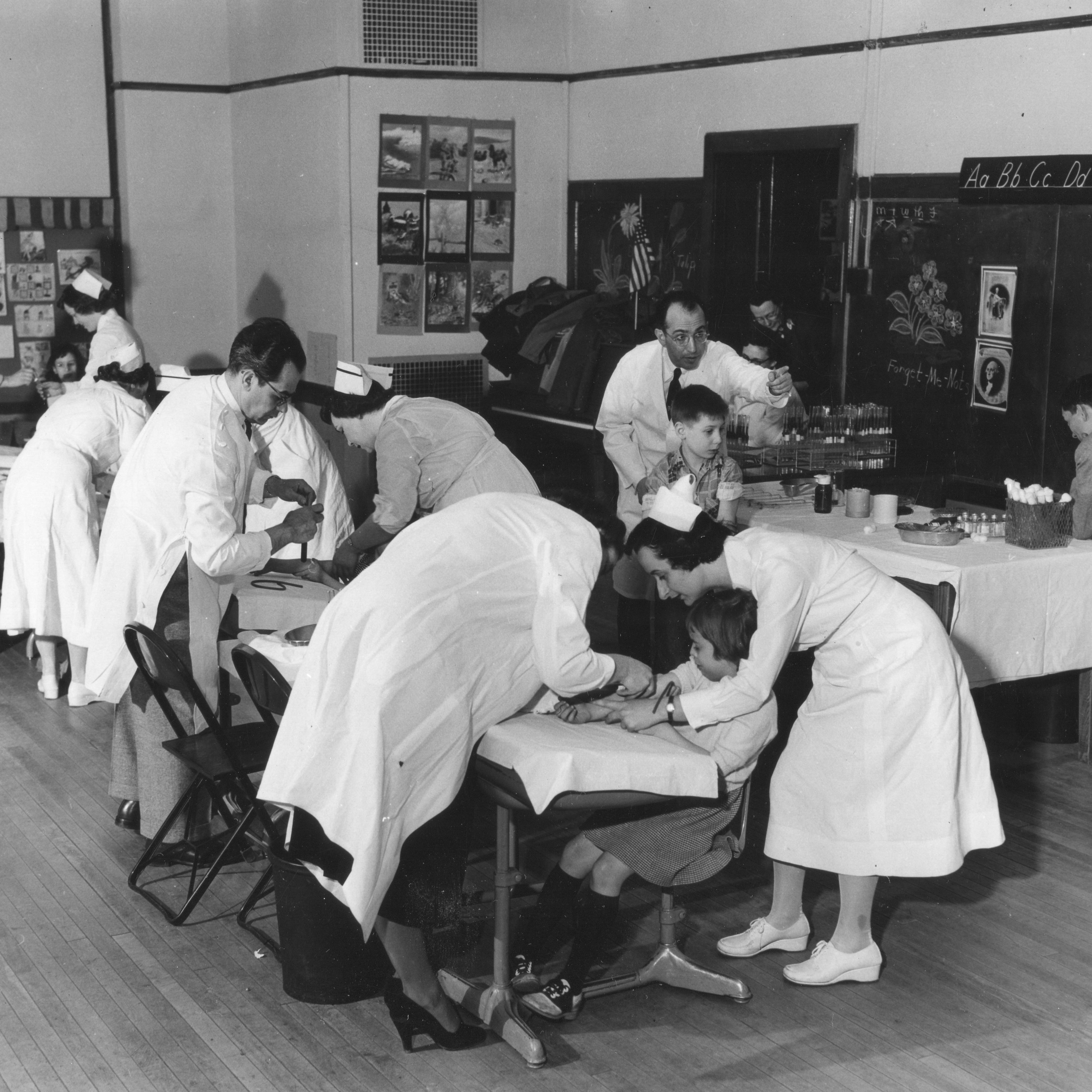 Polio Vaccinations In Class