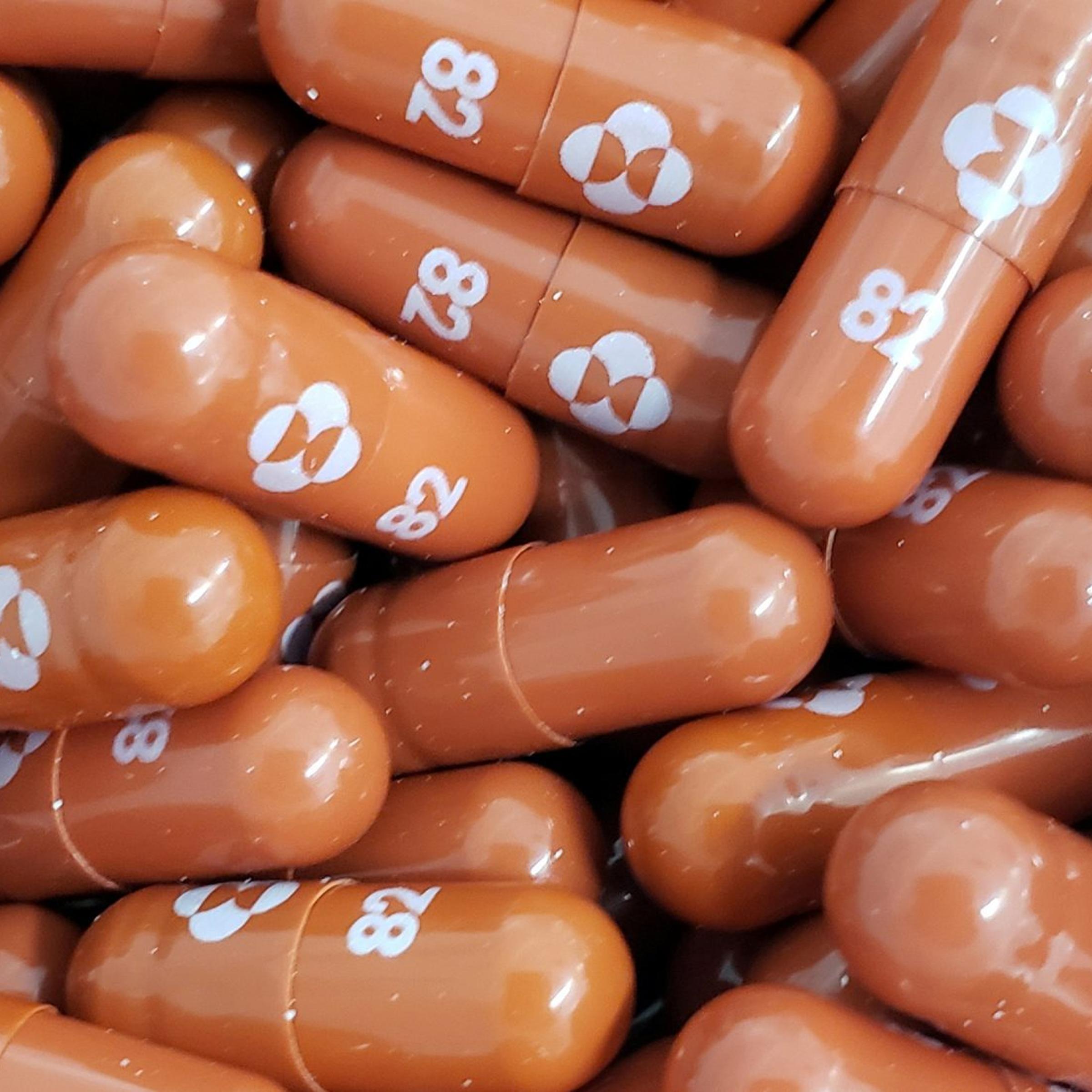 An experimental COVID-19 treatment pill called molnupiravir being developed by Merck & Co Inc and Ridgeback Biotherapeutics LP.