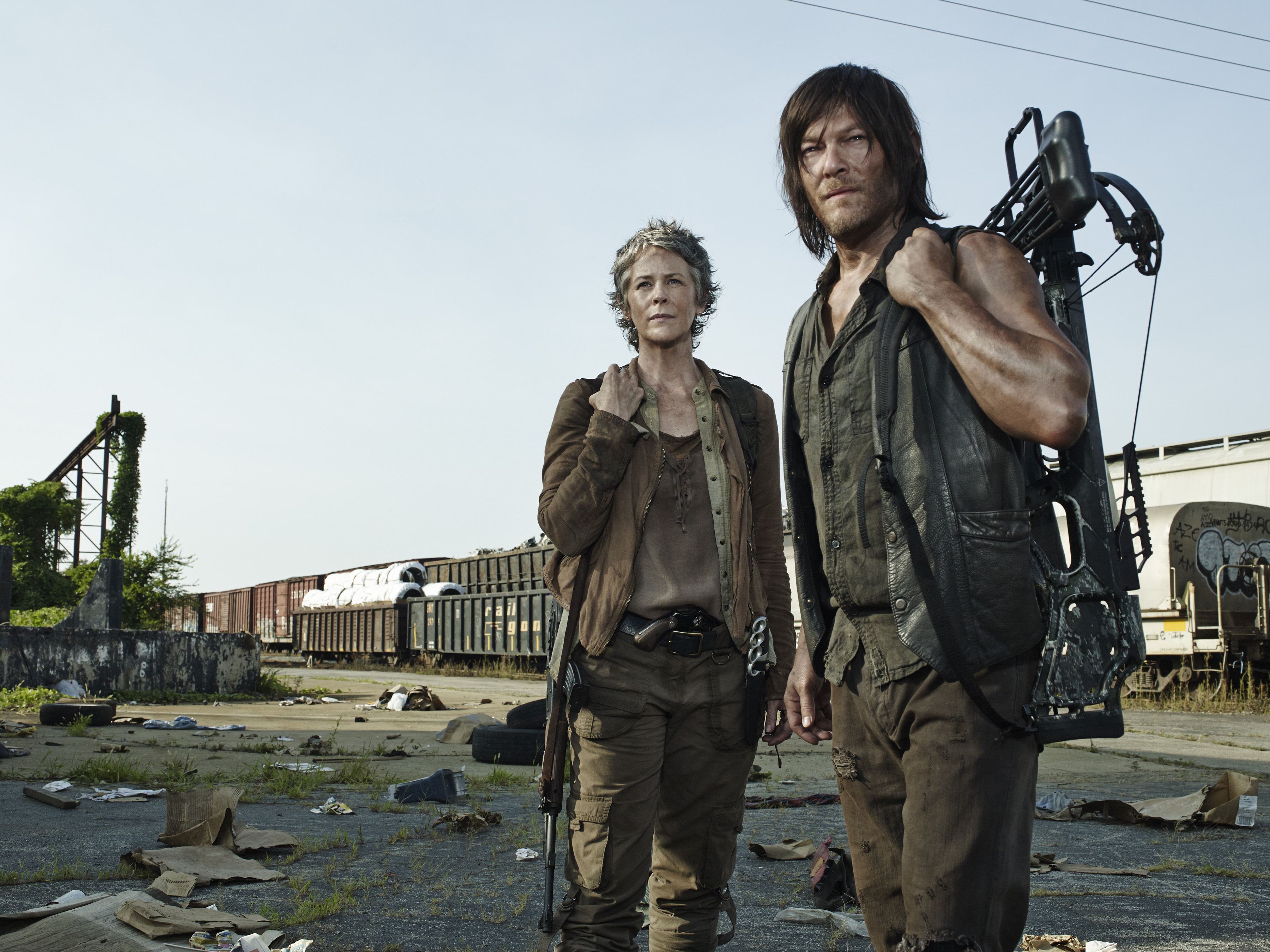 Melissa McBride as Carol Peletier and Norman Reedus as Daryl Dixon - The Walking Dead _ Season 5, Gallery - Photo Credit: Frank Ockenfels 3/AMC