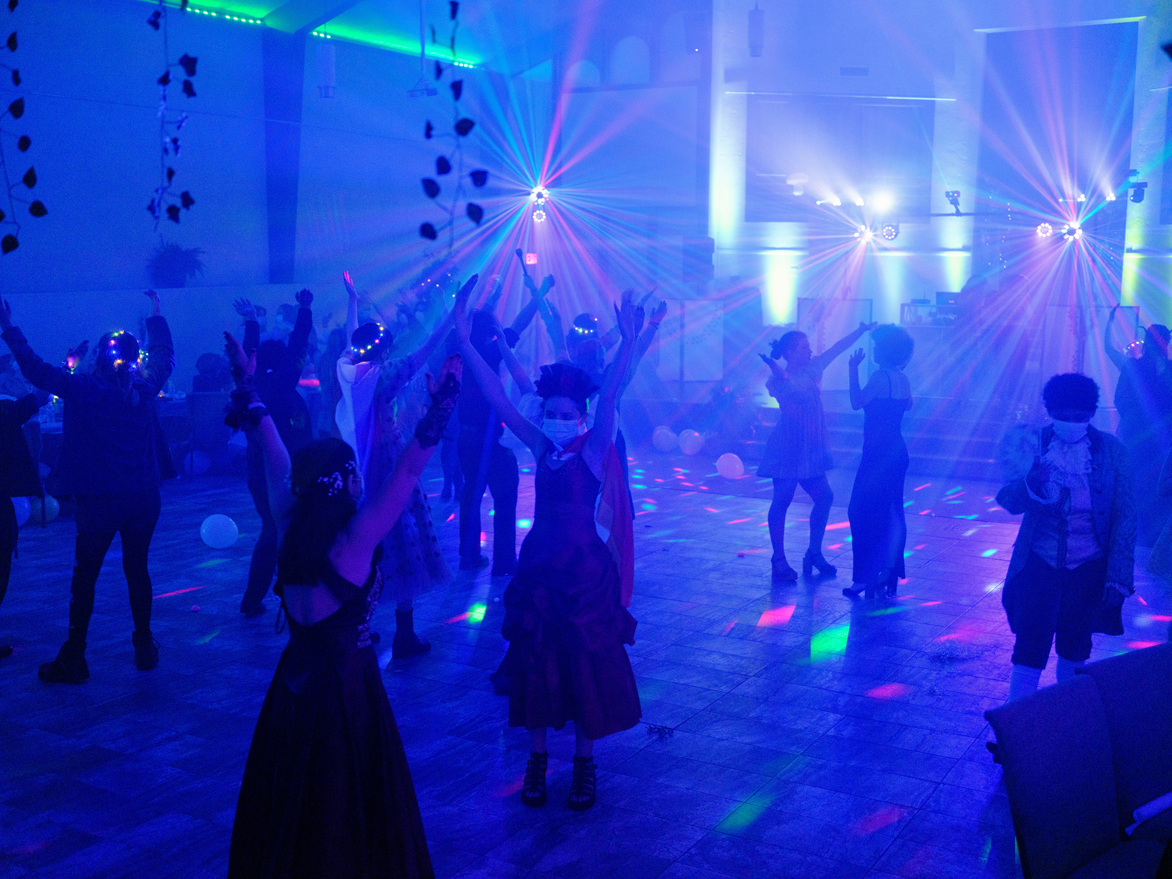 Attendees dance at the Fiesta Youth LGBTQ Youth Prom in San Antonio. Each spring, the group holds a prom specifically for LGBTQ teens.