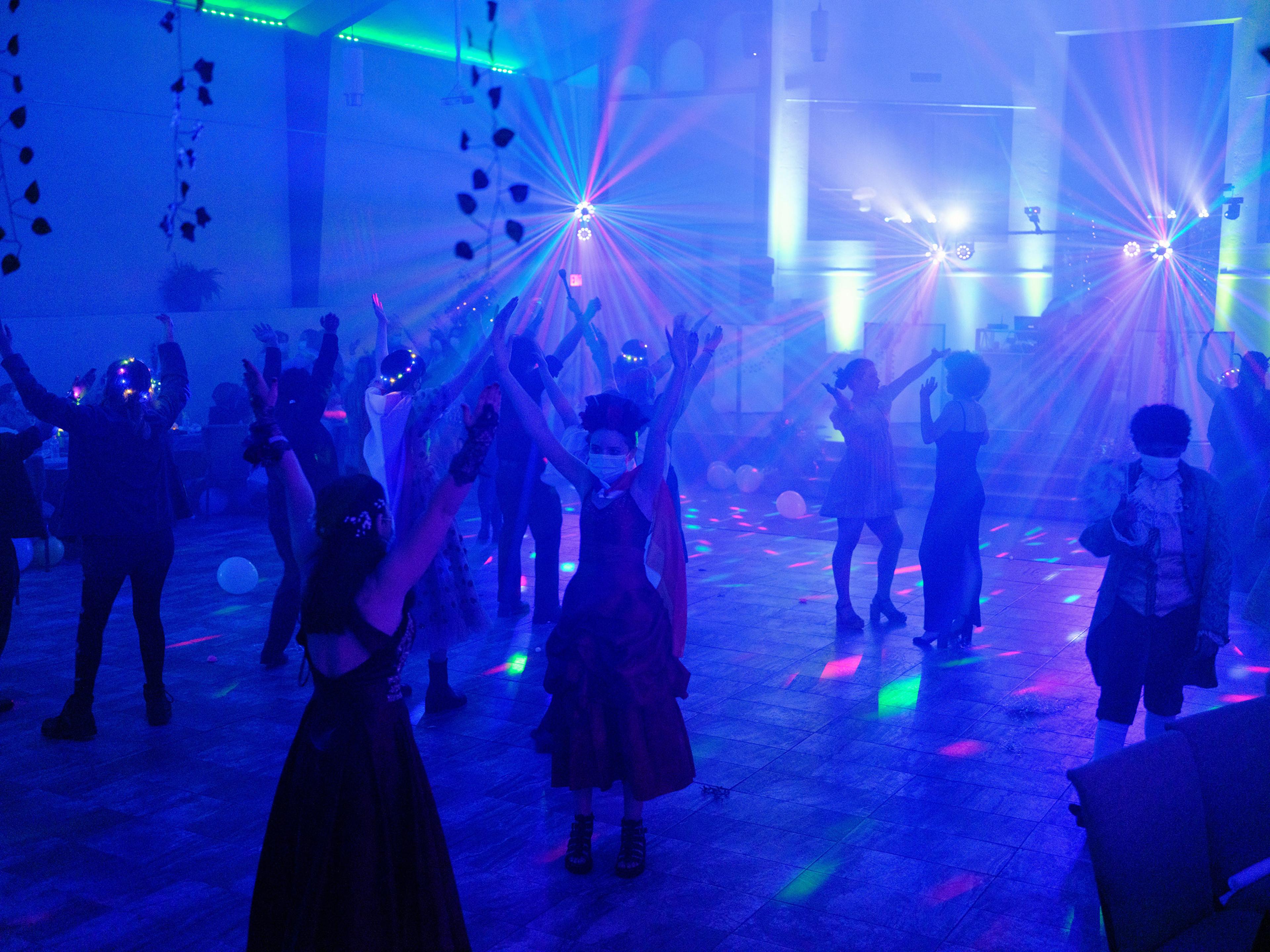 Attendees dance at the Fiesta Youth LGBTQ Youth Prom in San Antonio. Each spring, the group holds a prom specifically for LGBTQ teens.