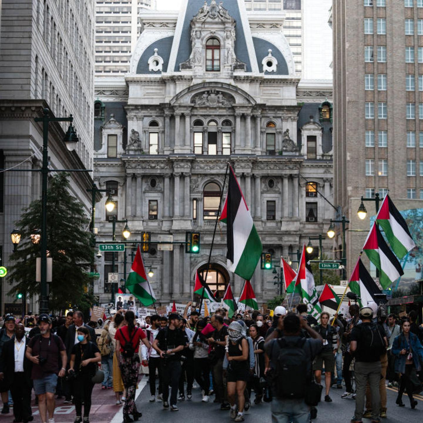 Pro-Palestinian demonstrators