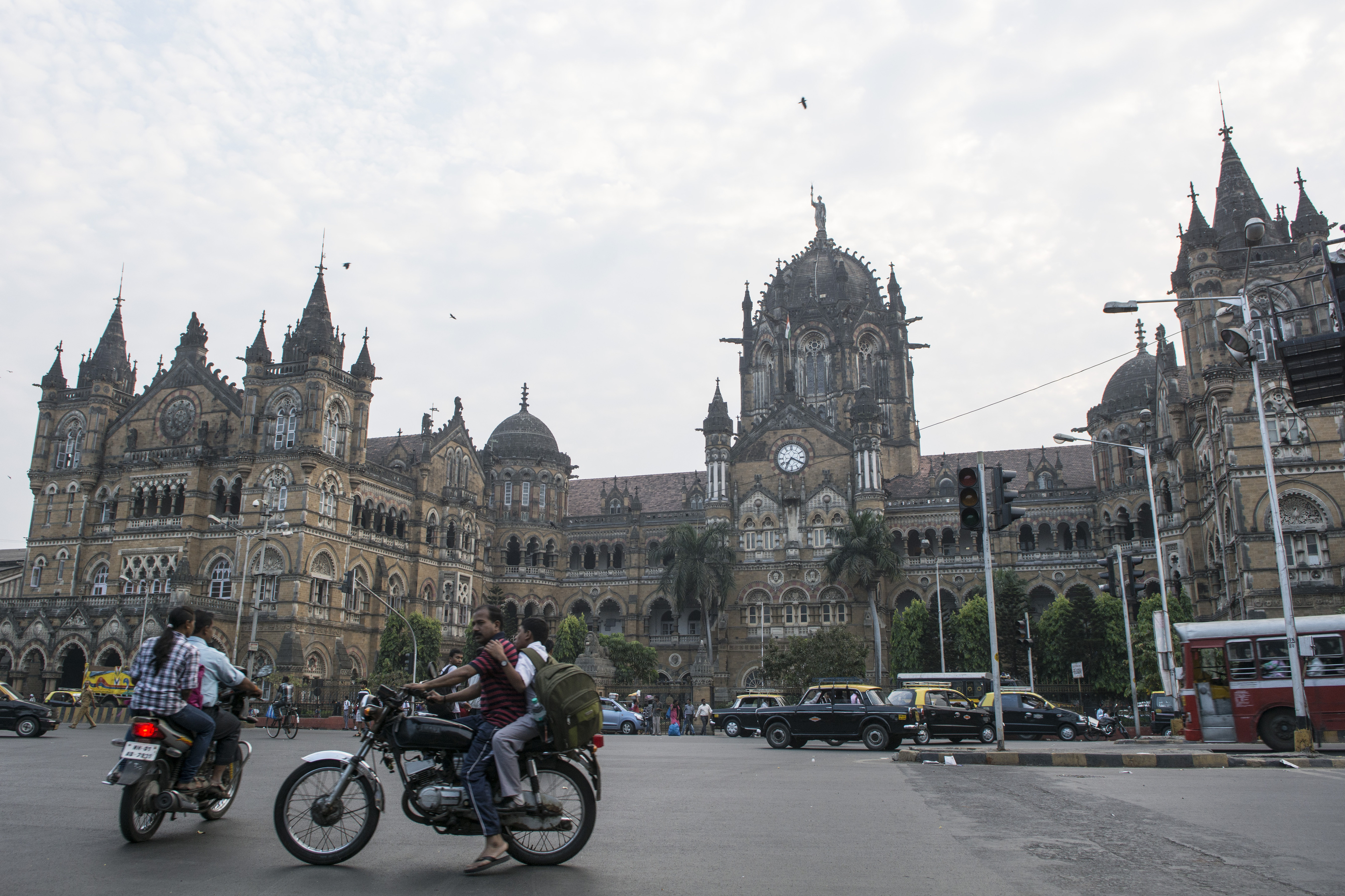 The Mumbai central railway station, today named Chhatrapati