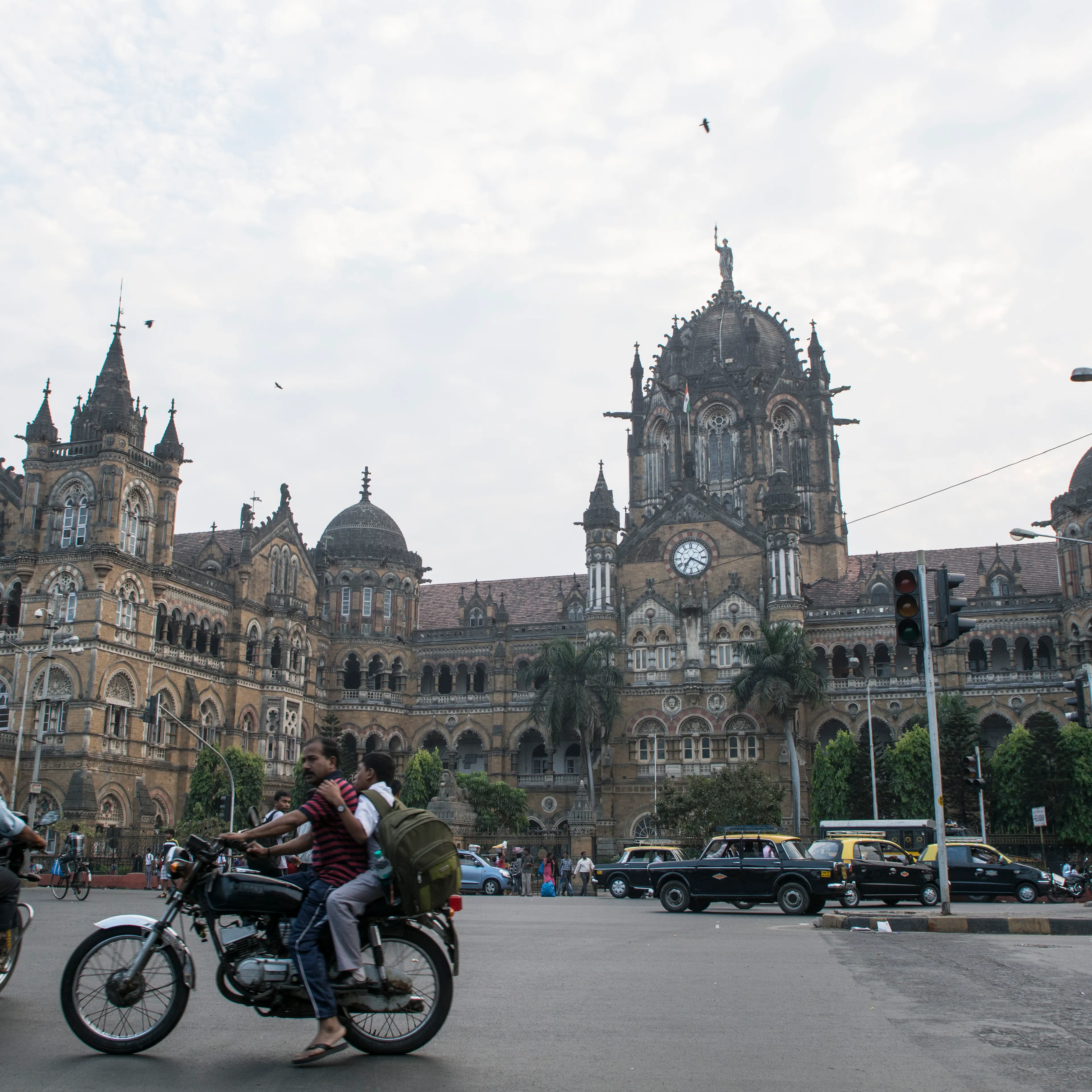 The Mumbai central railway station, today named Chhatrapati
