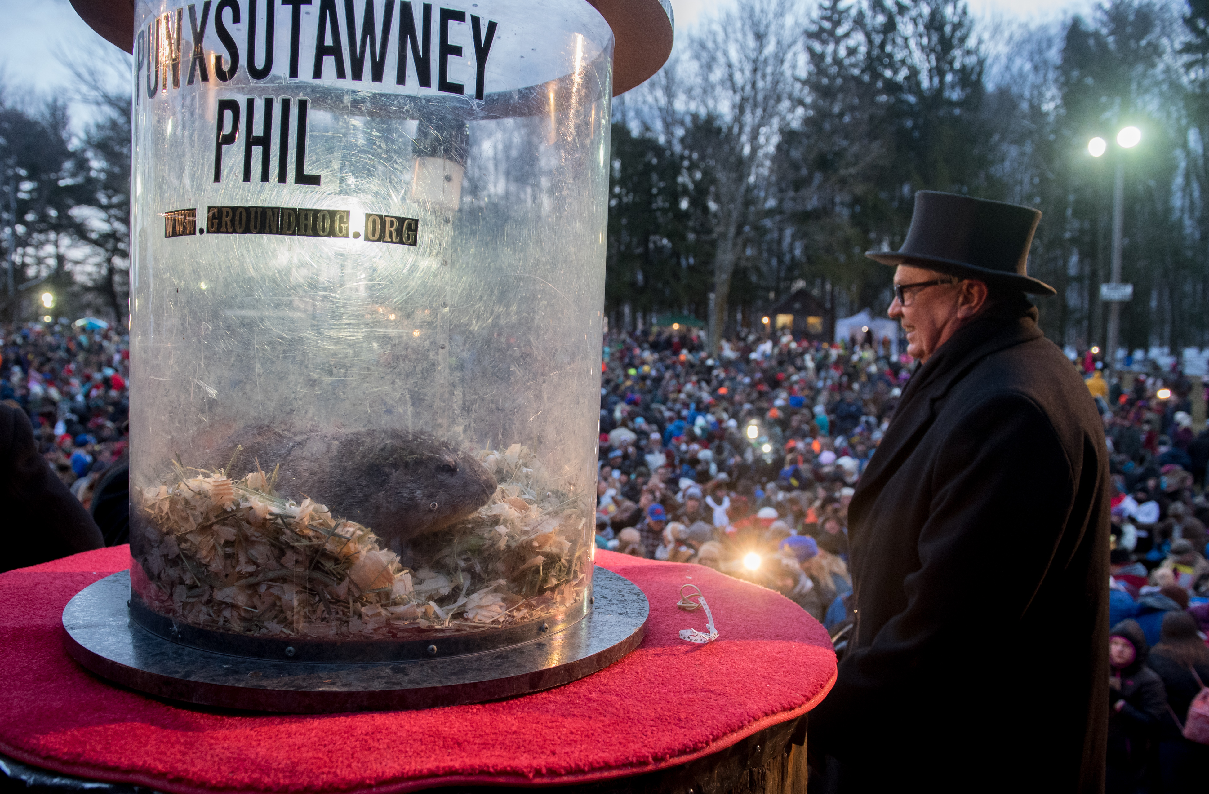 Annual Winter Tradition Of Groundhog Day Celebrated In Punxsutawney, Pennsylvania