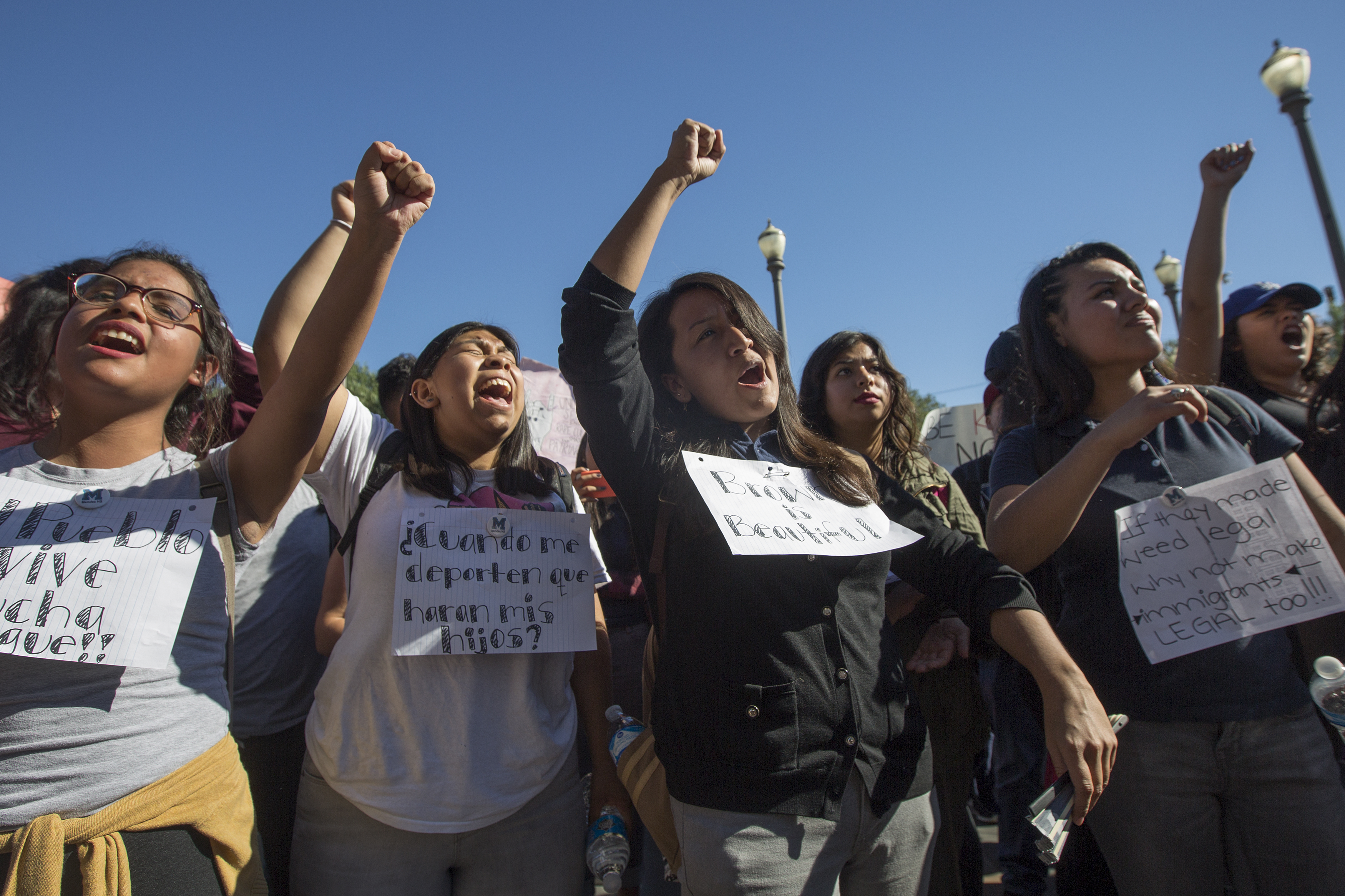 Los Angeles Area Students Organize Large Anti-Trump Protest