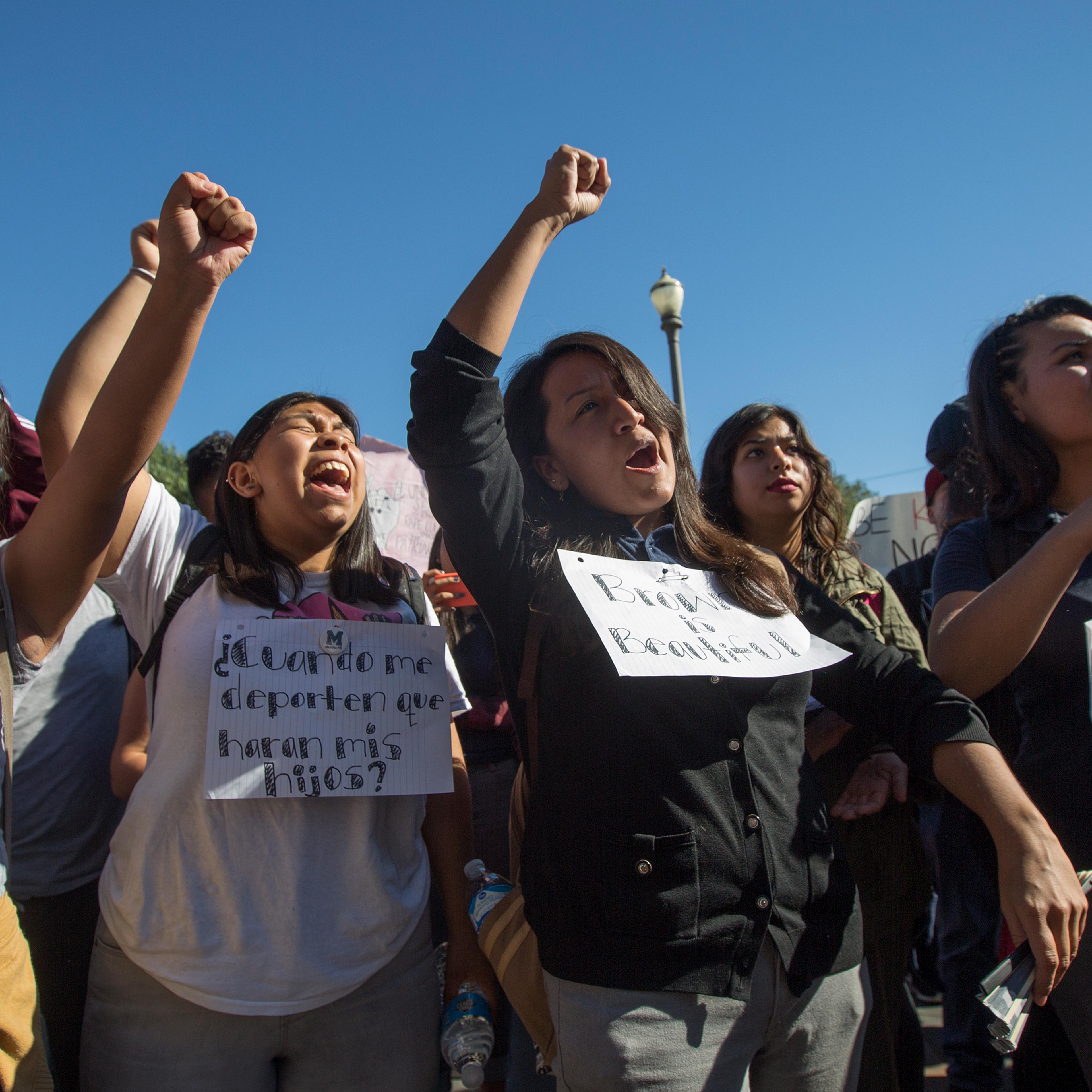 Los Angeles Area Students Organize Large Anti-Trump Protest