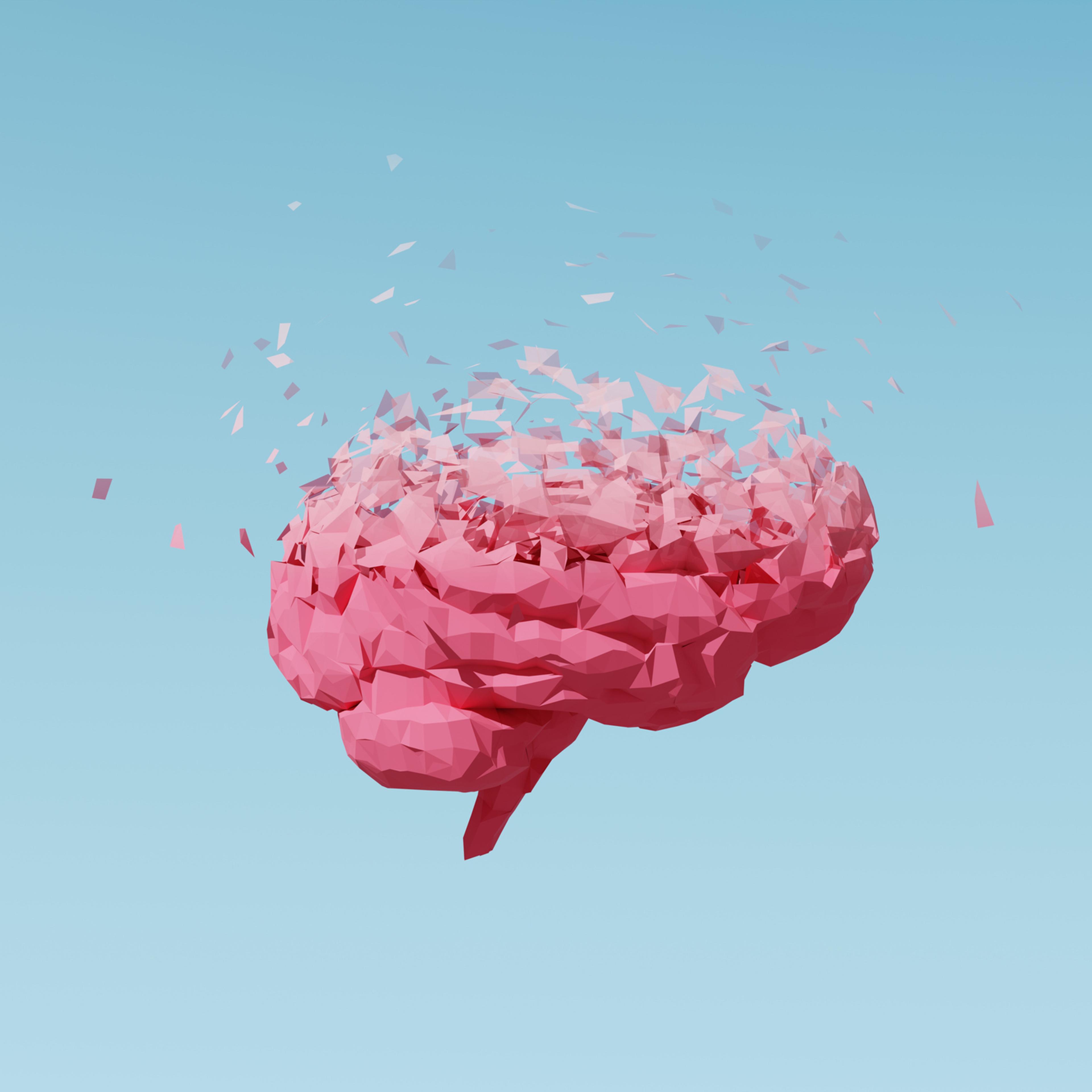 Brain memory loss concept