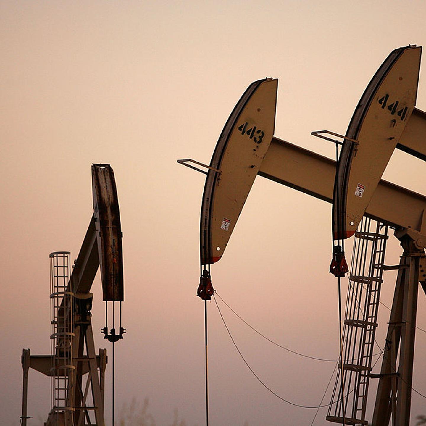 Three oil rigs