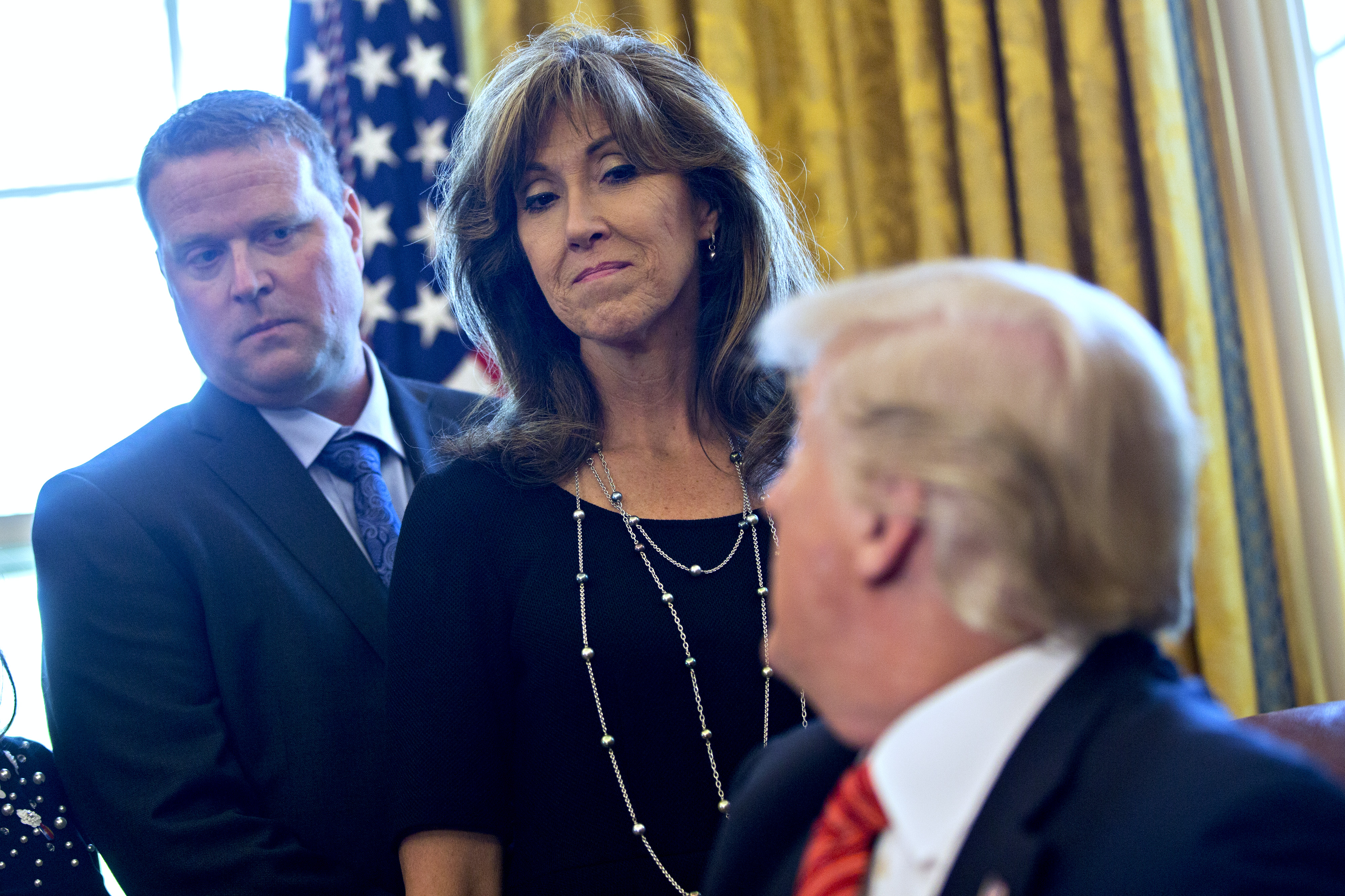 President Trump Hosts Crew Of Southwest Airlines Flight 1380 At White House