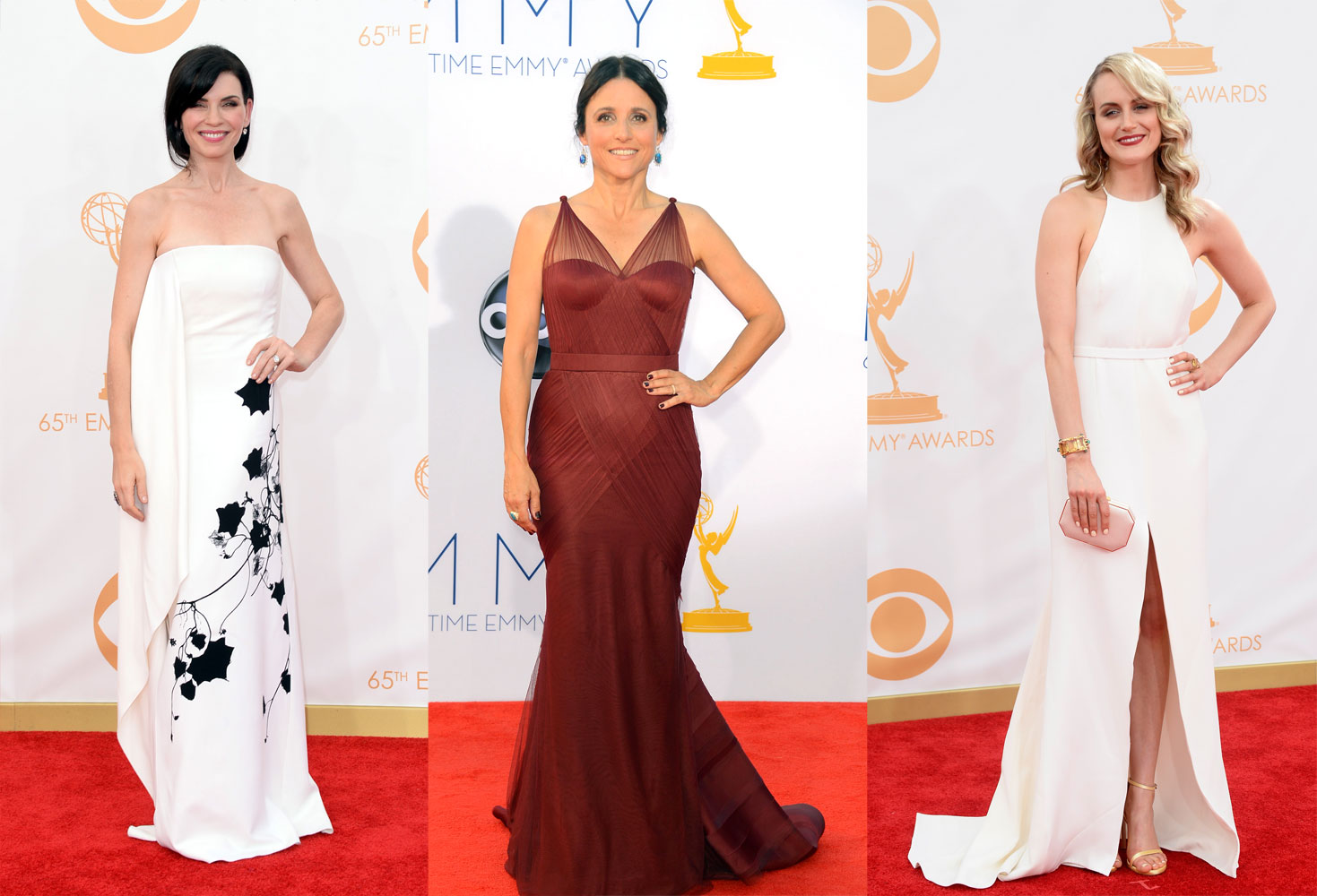Actresses Julianna Margulies, Julia Louis-Dreyfus and Taylor Schilling.
