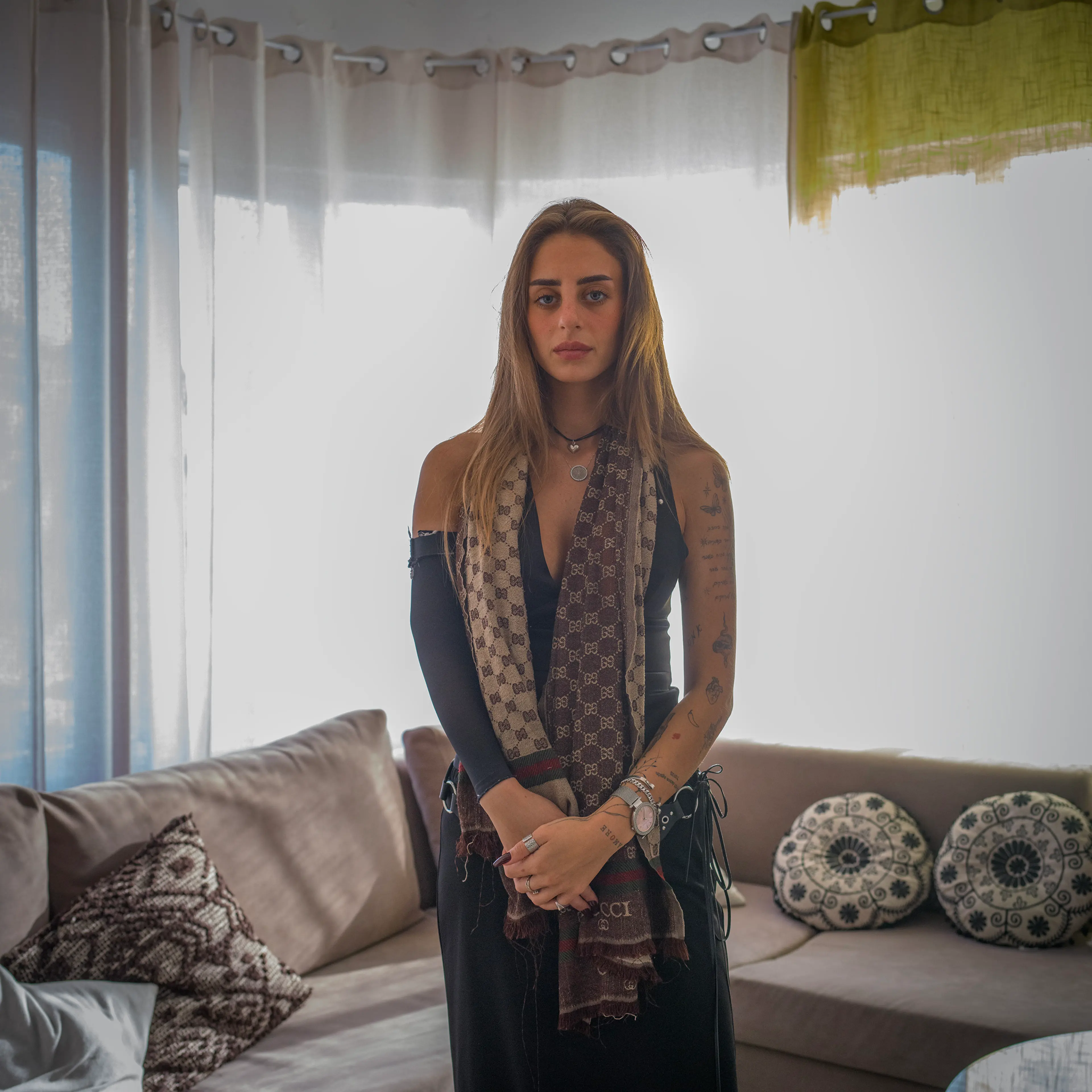 Mia Schem at home in Mazor, Israel, on Oct. 4, 2024.