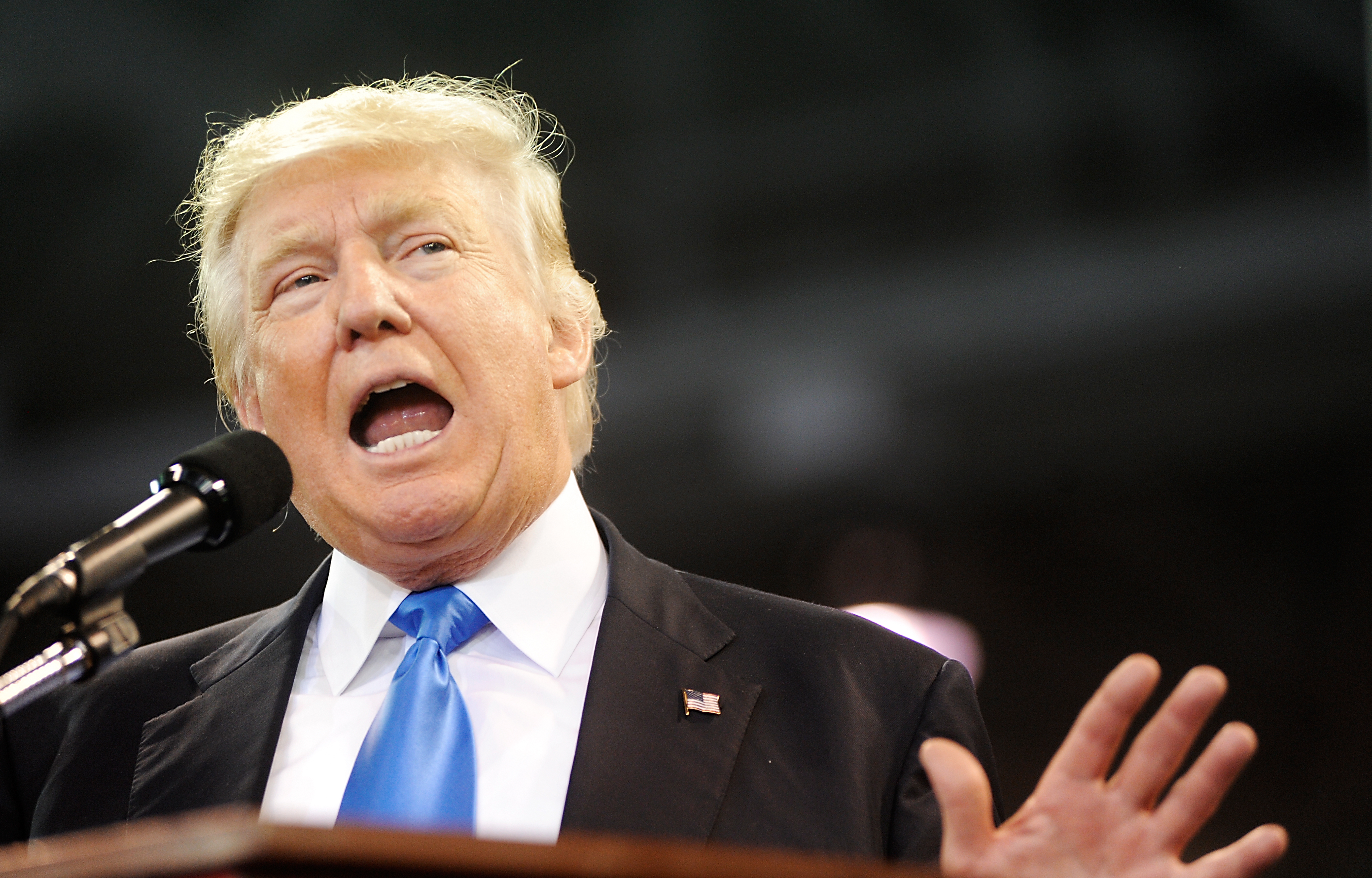 Republican Presidential Candidate Donald Trump Campaigns in High Point, North Carolina