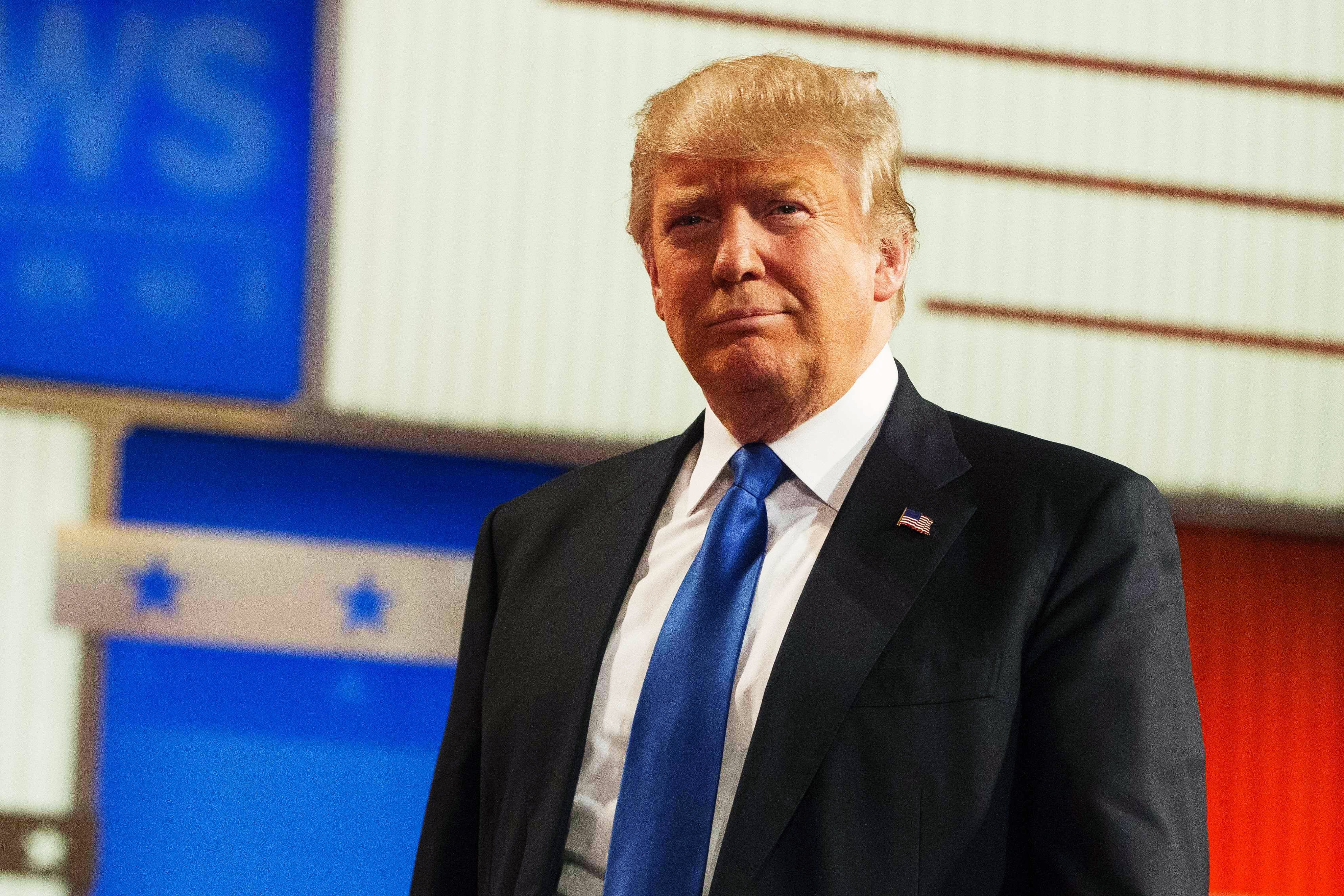 Republican presidential candidate Donald Trump during a debate in Detroit, on March 3, 2016.