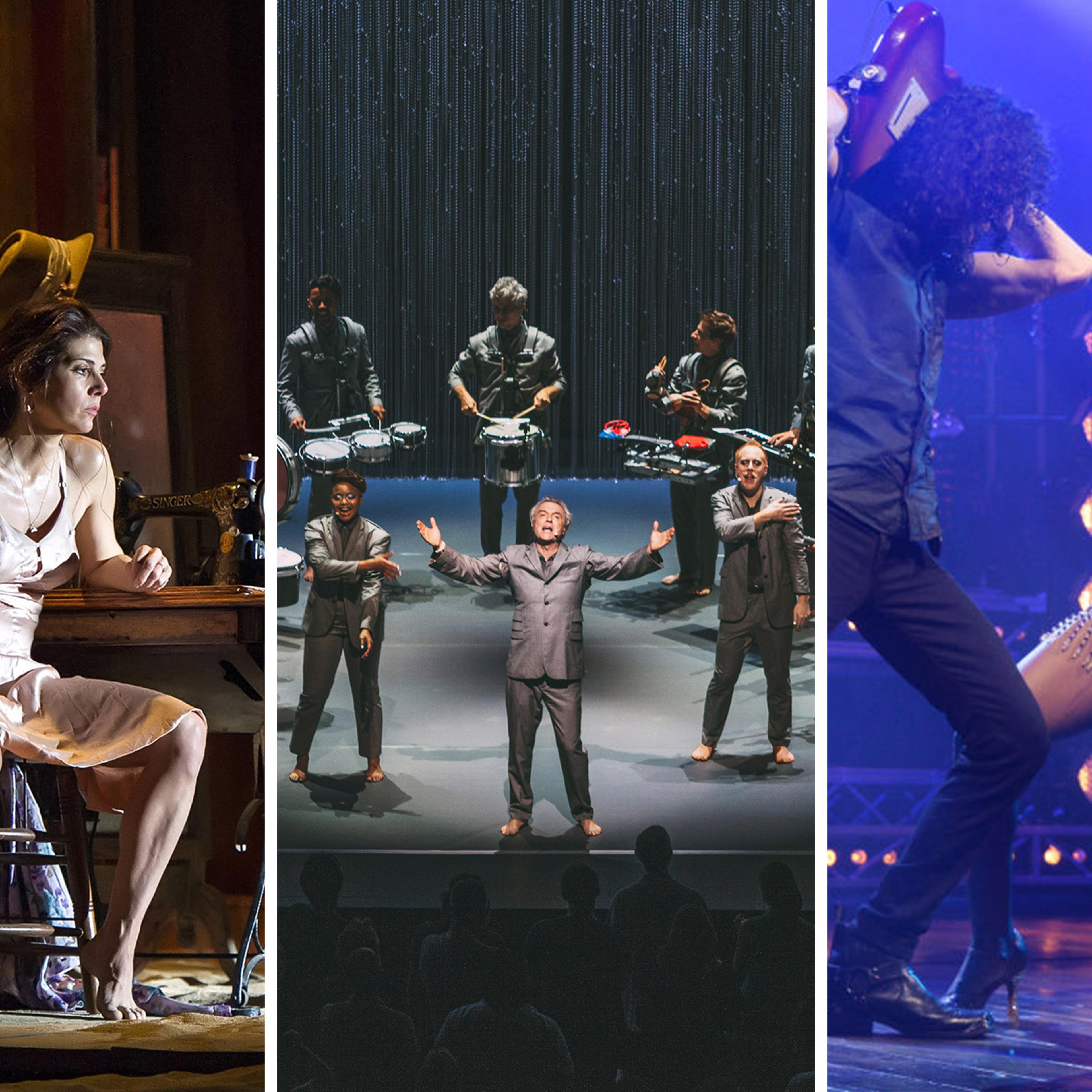 Marisa Tomei in 'The Rose Tattoo';
David Byrne's latest stage extravaganza; Adrienne Warren as Tina Turner
