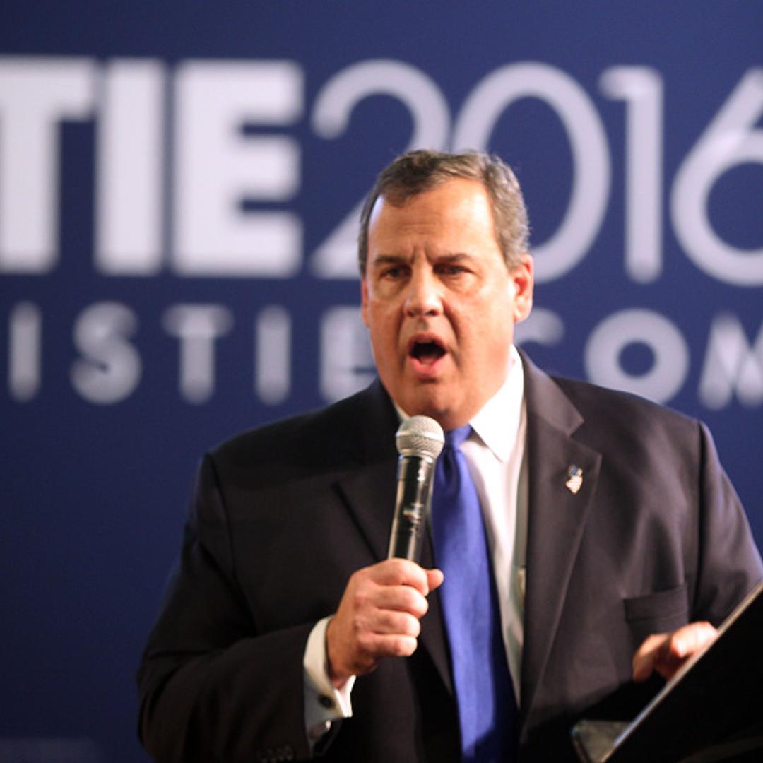 Gov. Chris Christie announces his presidential campaign on June 30, 2015 at Livingston High School in Livingston, New Jersey.