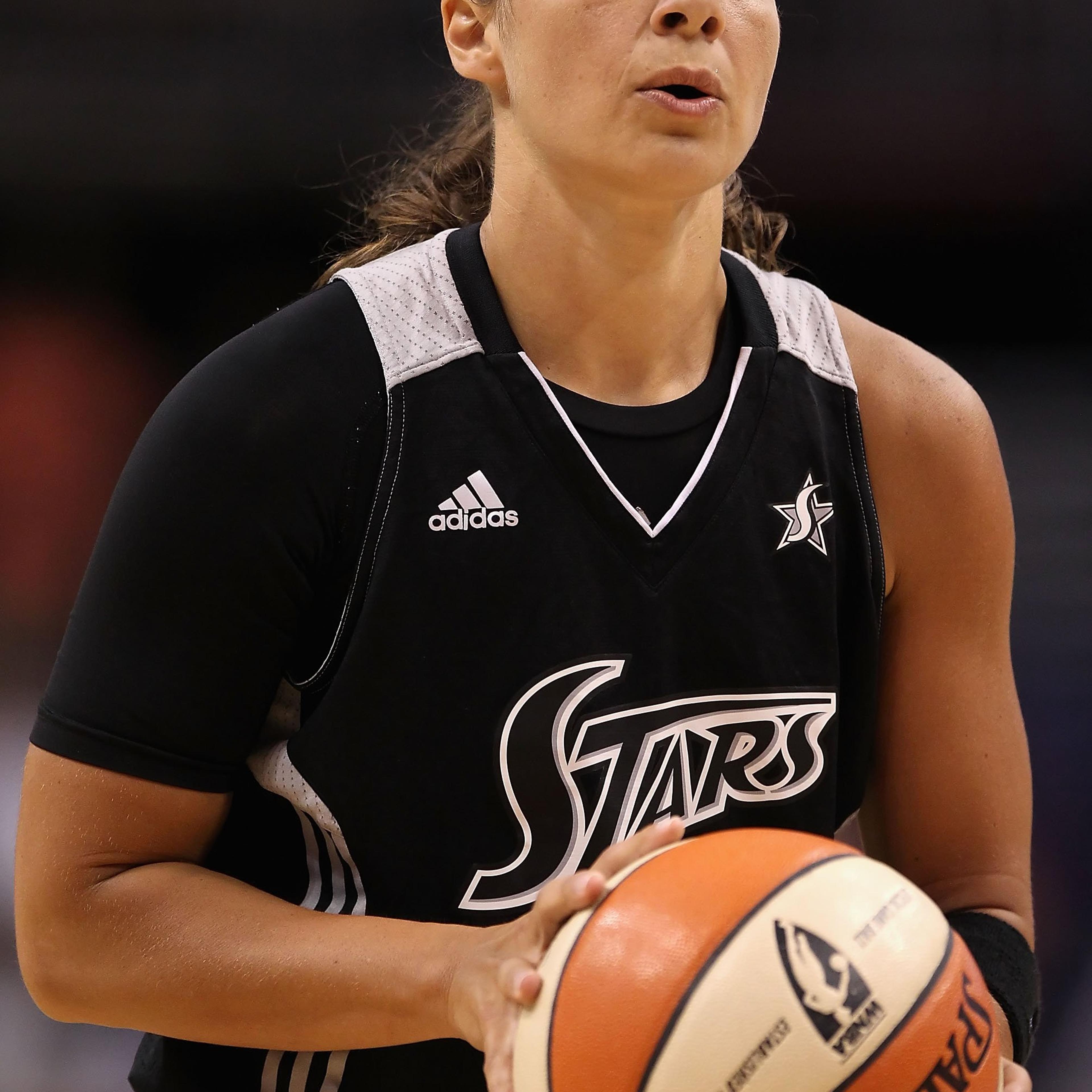 Becky Hammon #25 of the San Antonio Silver Stars shoots a free throw shot during the WNBA game against the Phoenix Mercury at US Airways Center on August 20, 2011 in Phoenix, Arizona. The Mercury defeated the Silver Stars 87-81. NOTE TO USER: User expres