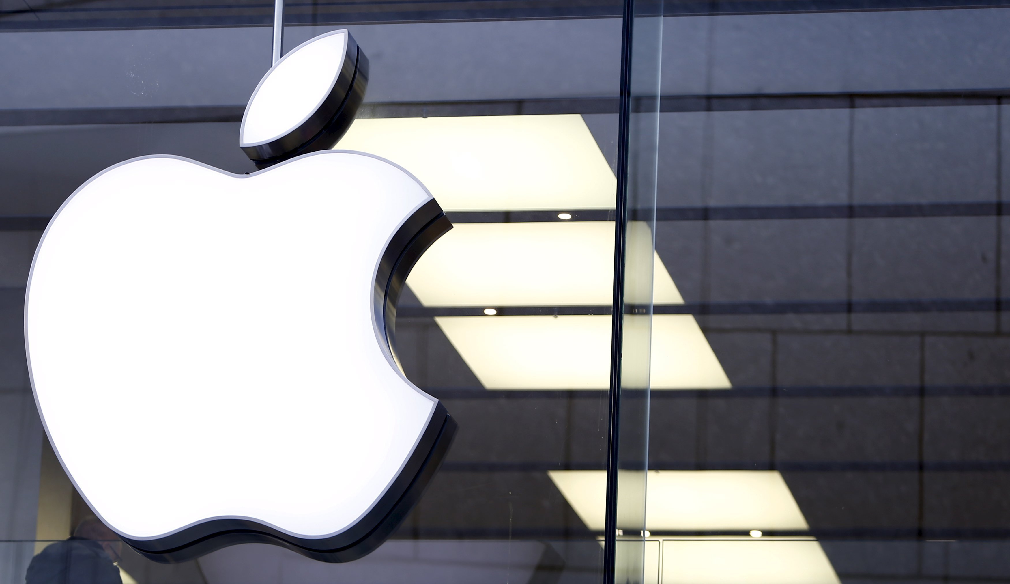 File photo of Apple logo at the Apple store in Munich