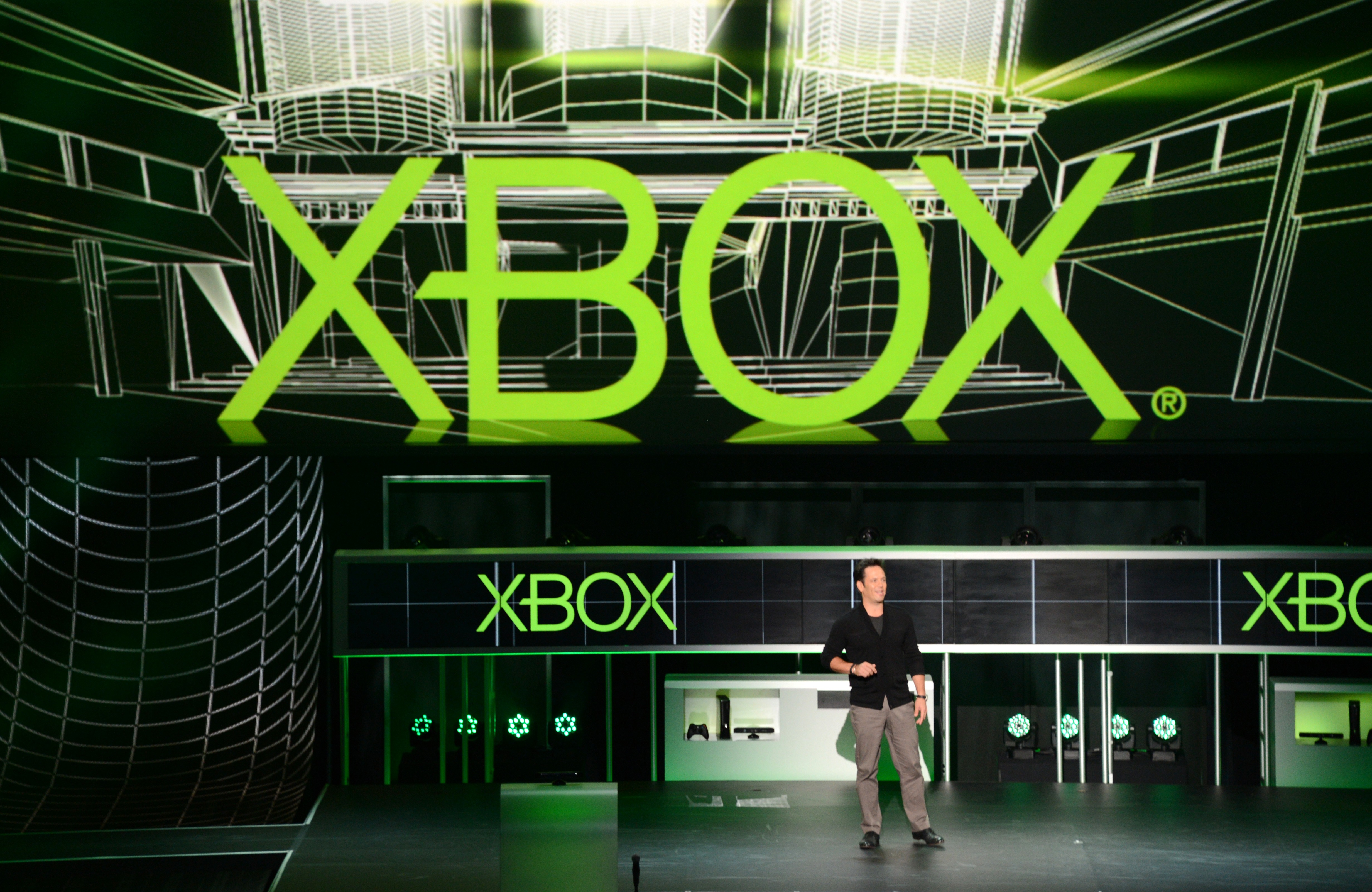 Corporate Vice President of Microsoft Studios Phil Spencer speaks at the Microsoft Xbox E3 2012 media briefing in Los Angeles on June 4, 2012.