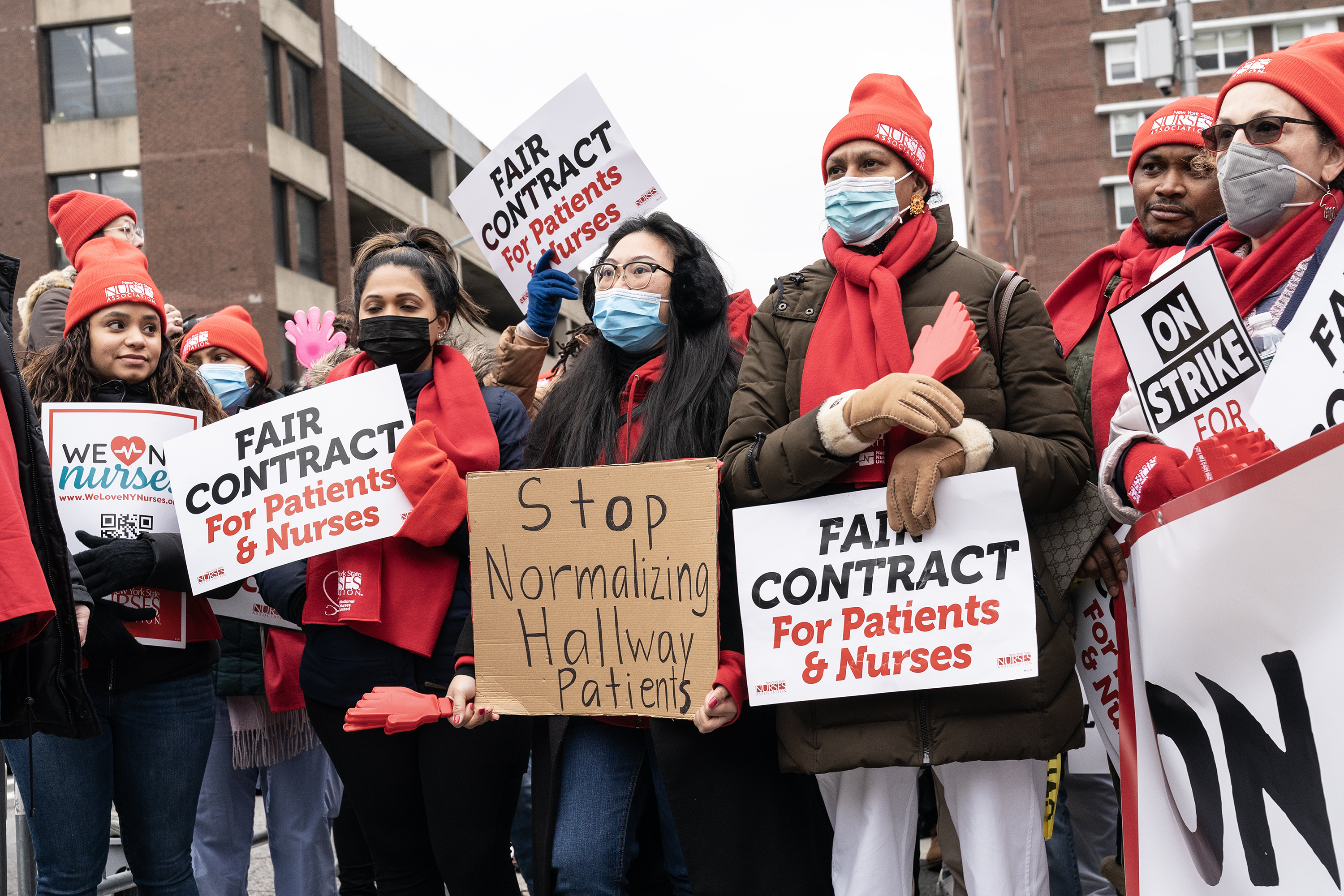 Nurses at Montefiore Medical Center in New York continue to
