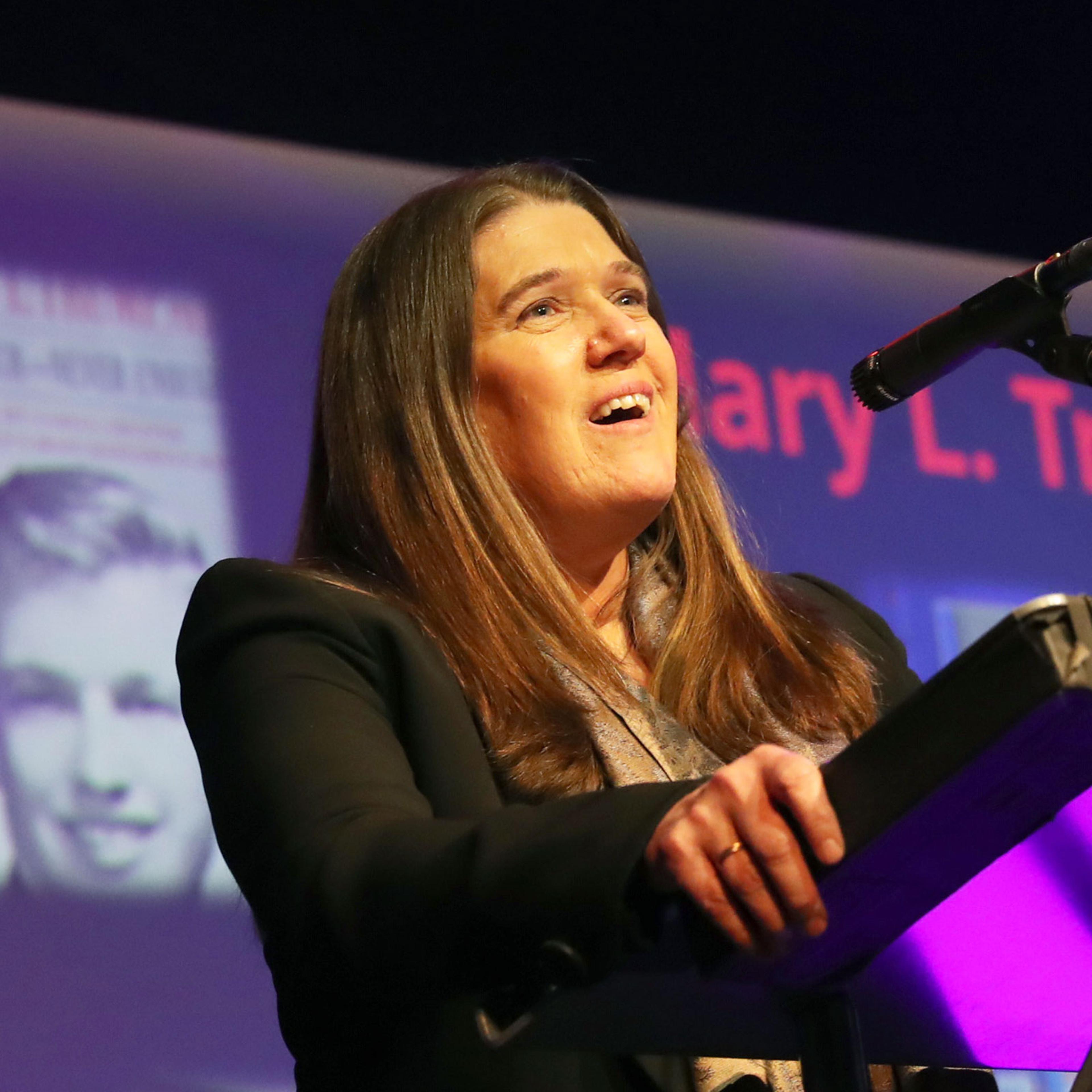 Mary L. Trump speaks during Jim Owles Winter Pride Gala Award Ceremony at Hard Rock Cafe in New York City on Jan. 20, 2023.