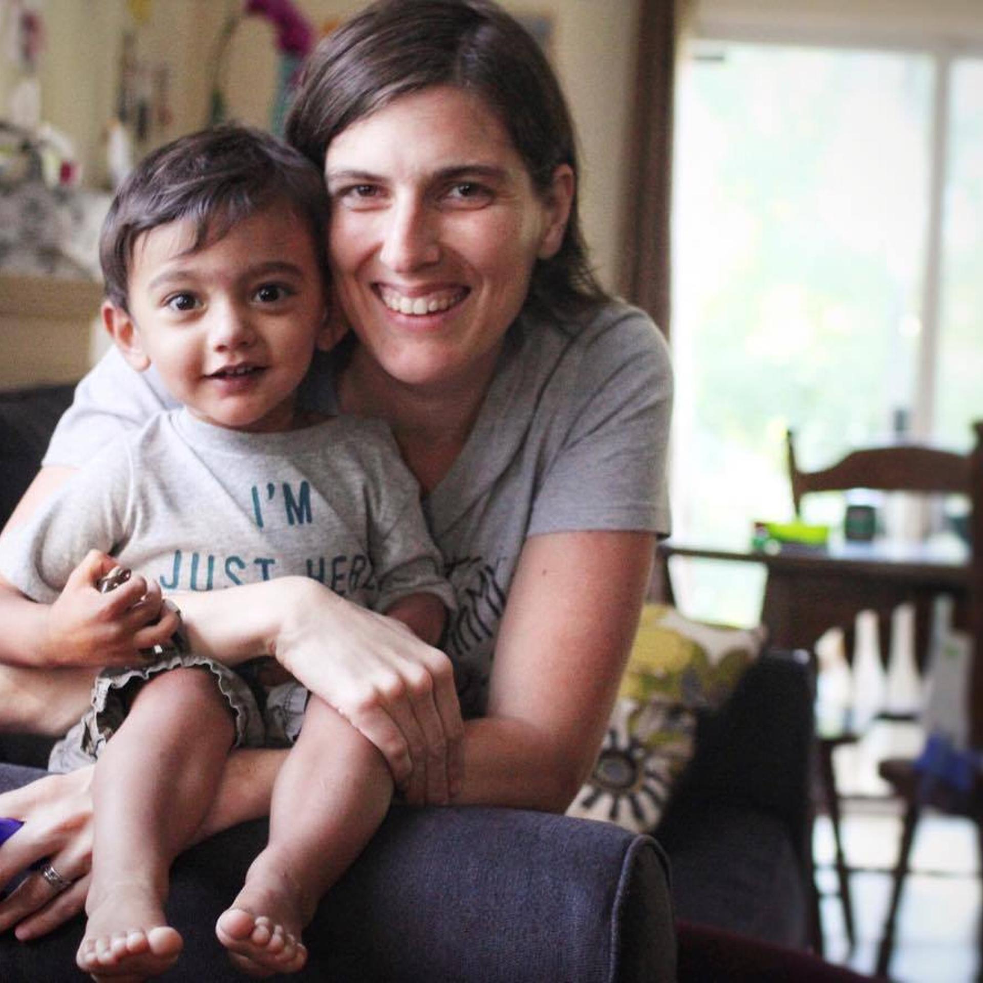 Ali Chandra, 33, with her son Ethan, 2. Ethan has heterotaxy, which causes birth defects in his internal organs. This photo was taken by Ethan's 4-year old sister Zoe.