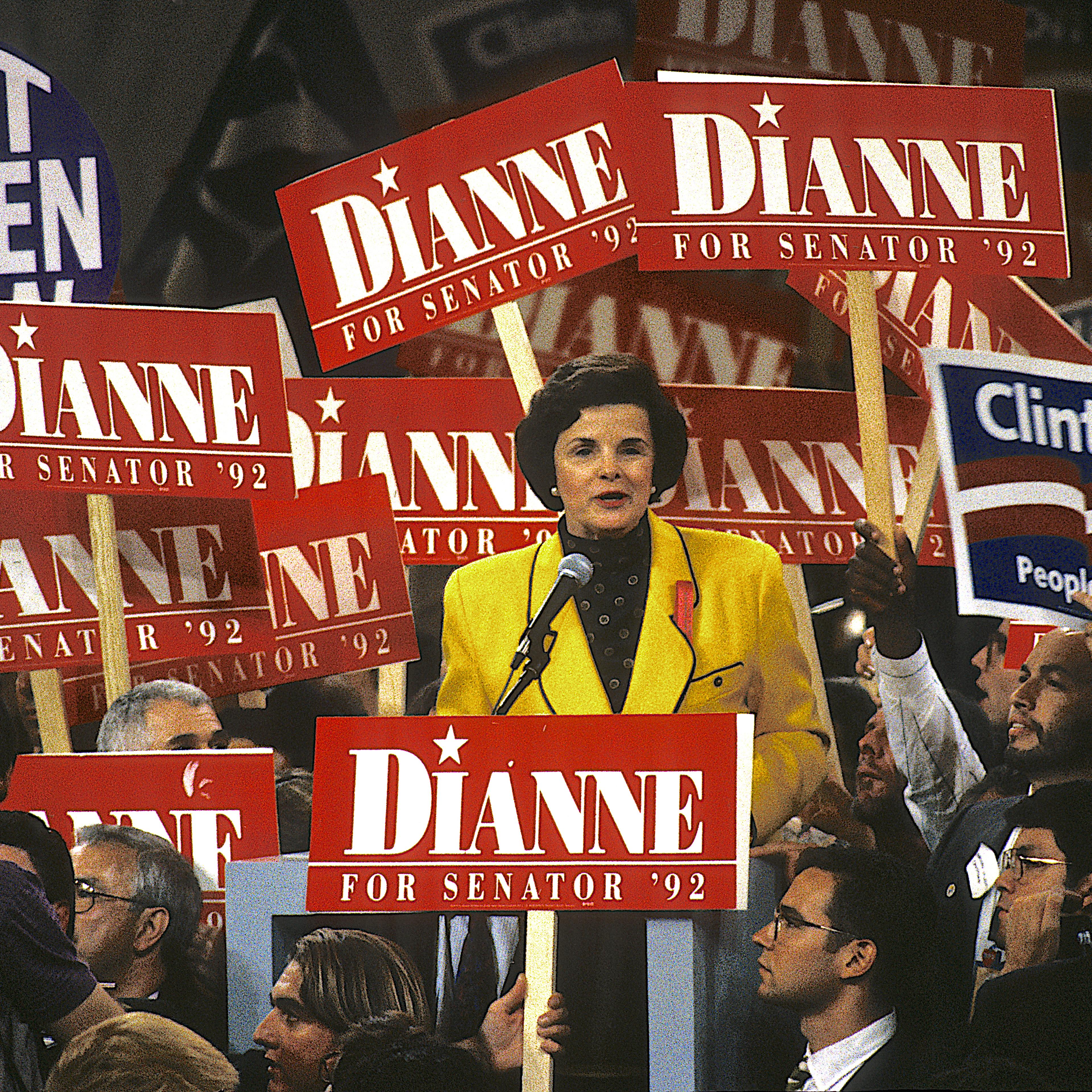 Sen. Dianne Feinstein at the 1992 Democratic National Convention