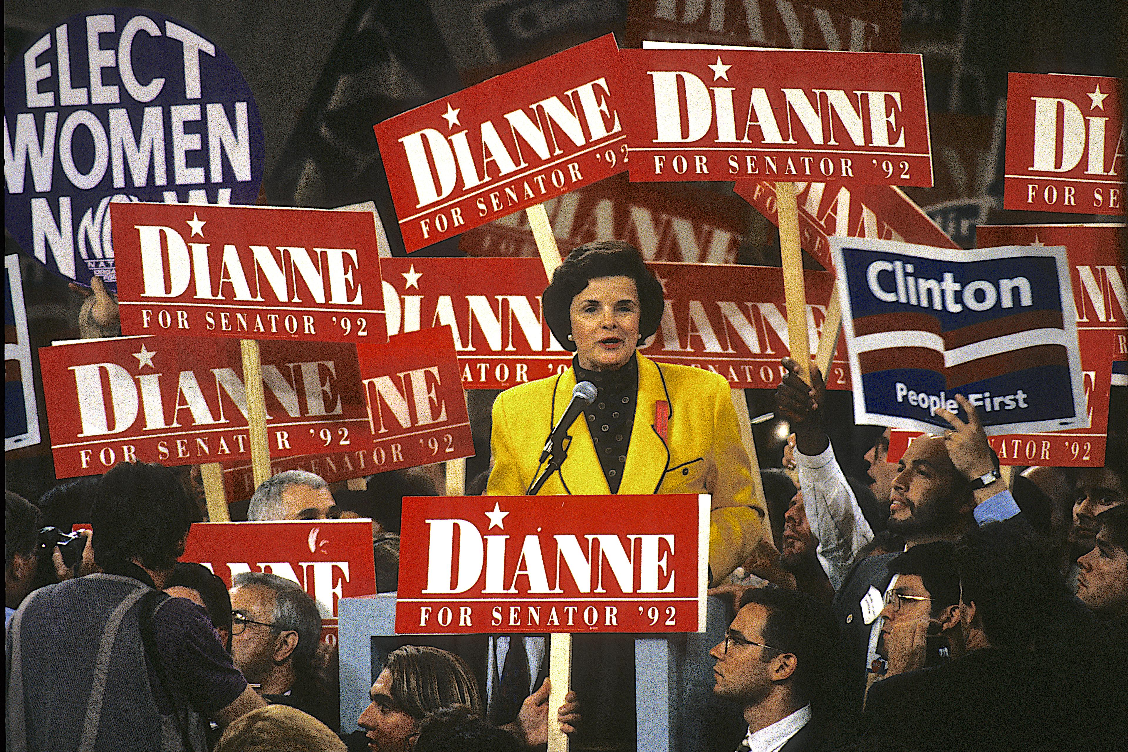Sen. Dianne Feinstein at the 1992 Democratic National Convention