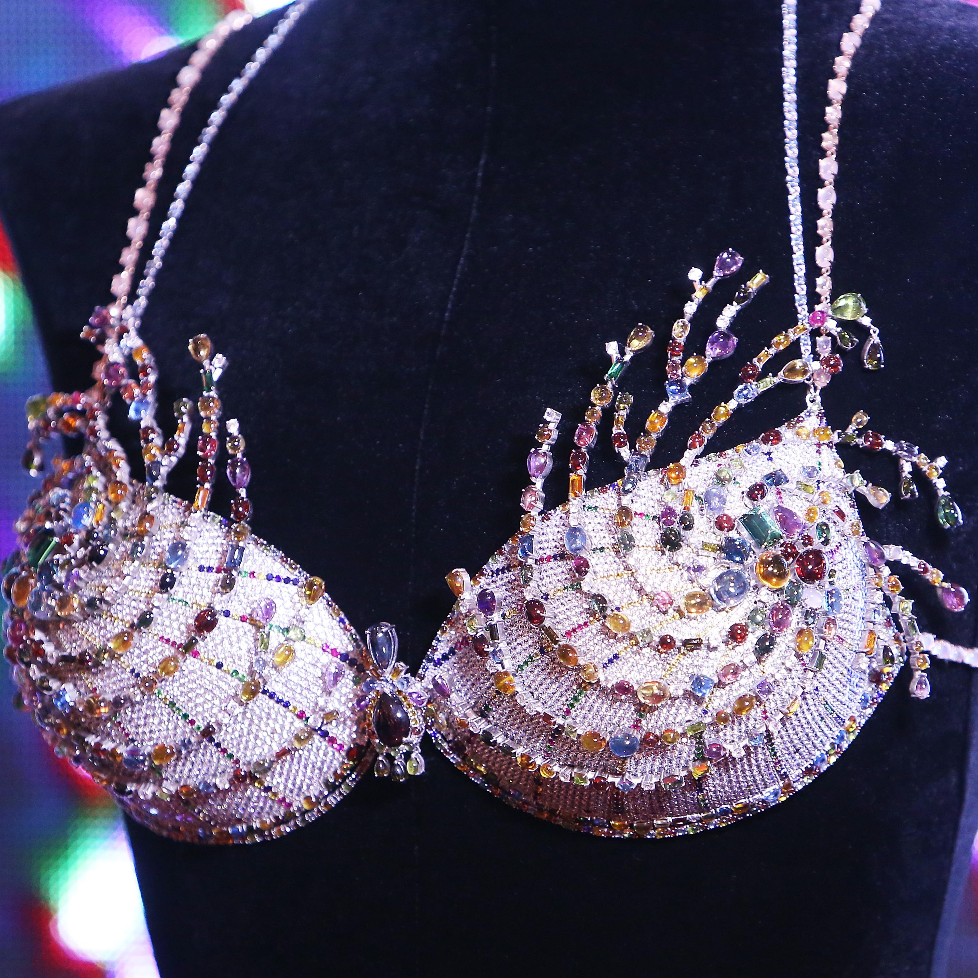 Victoria's Secret Angel Lily Aldridge reveals the $2 Million 2015 Fireworks Fantasy Bra held at Victoria's Secret on November 2, 2015 in Santa Monica, California.