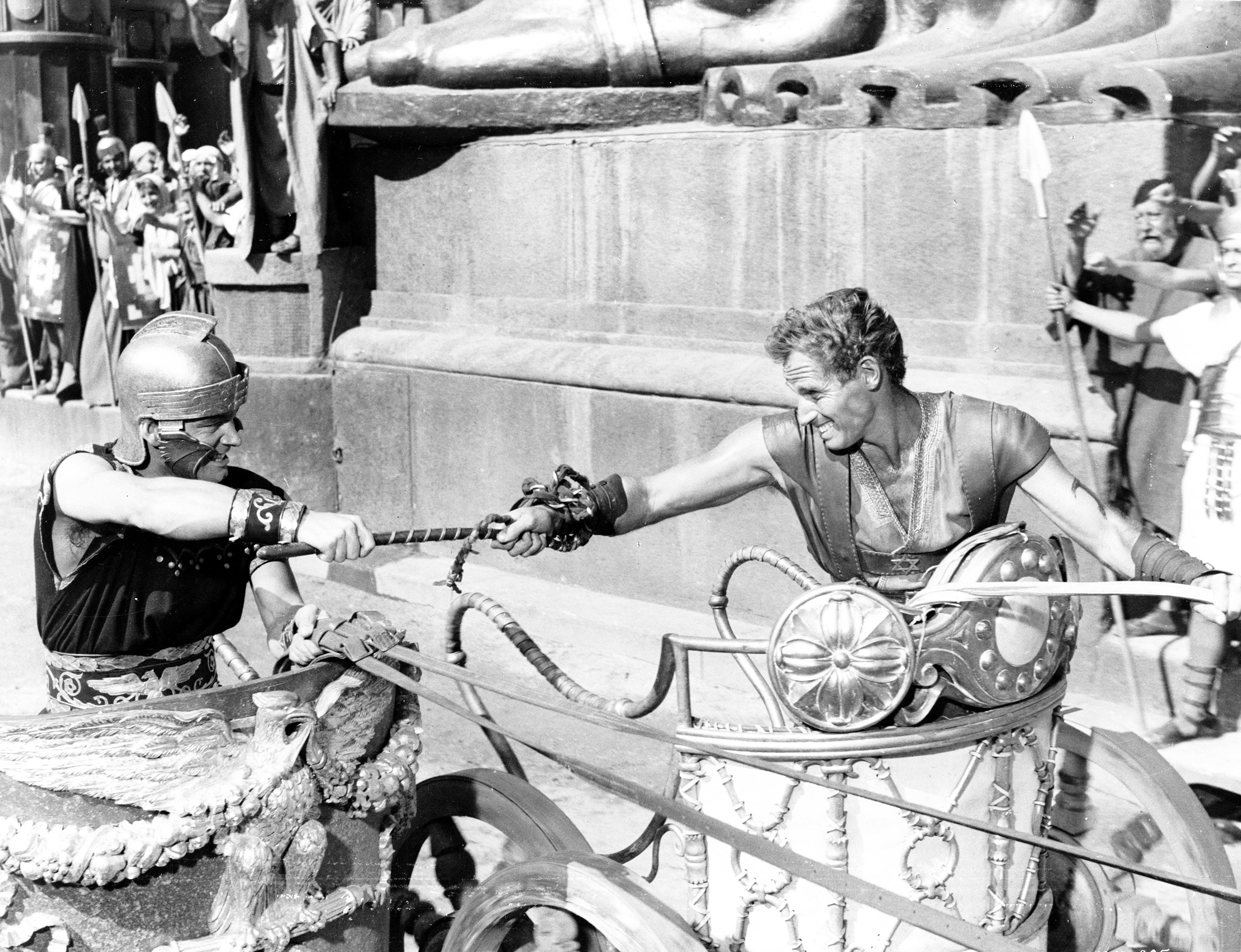Film stills from the original production of Ben Hur in 1959.