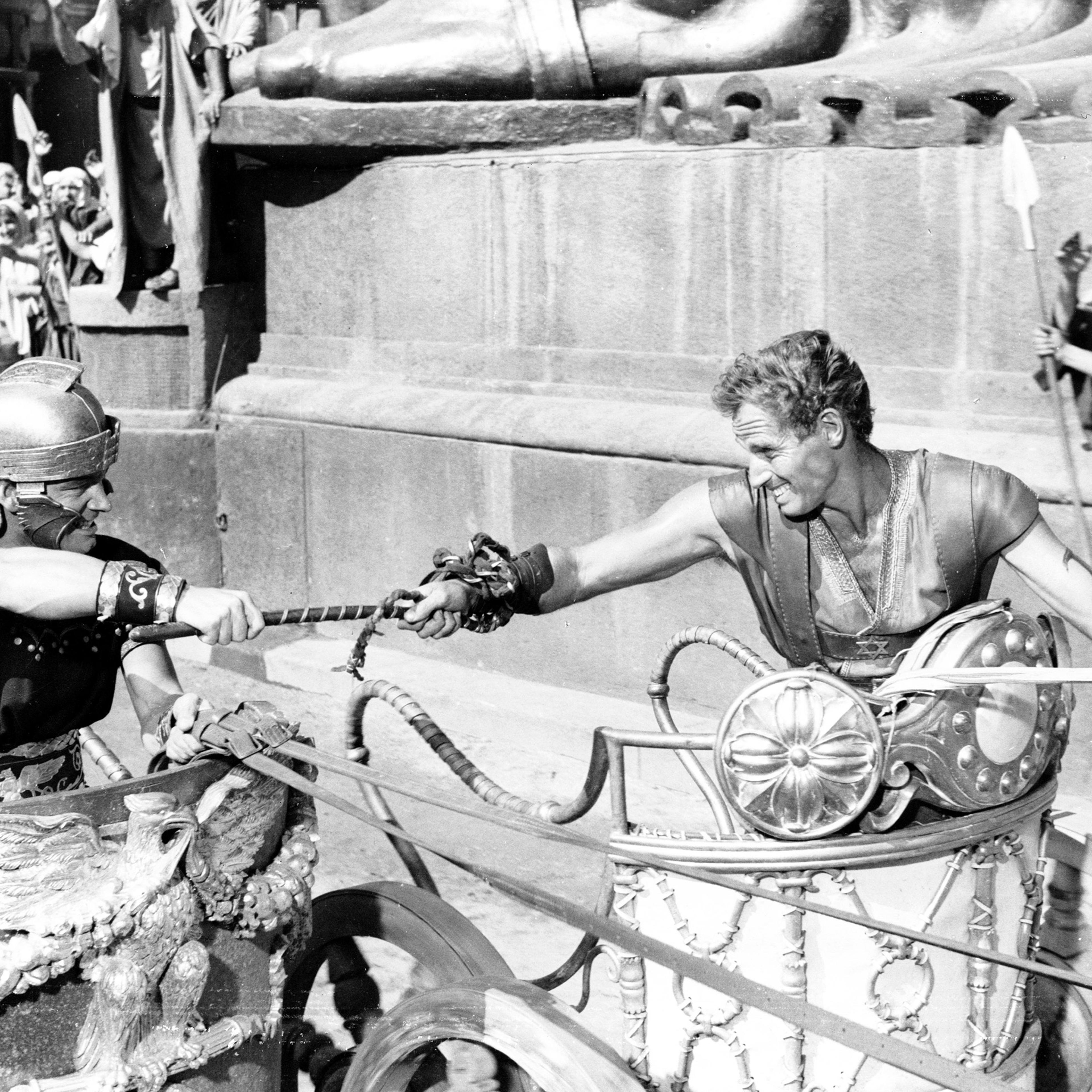 Film stills from the original production of Ben Hur in 1959.