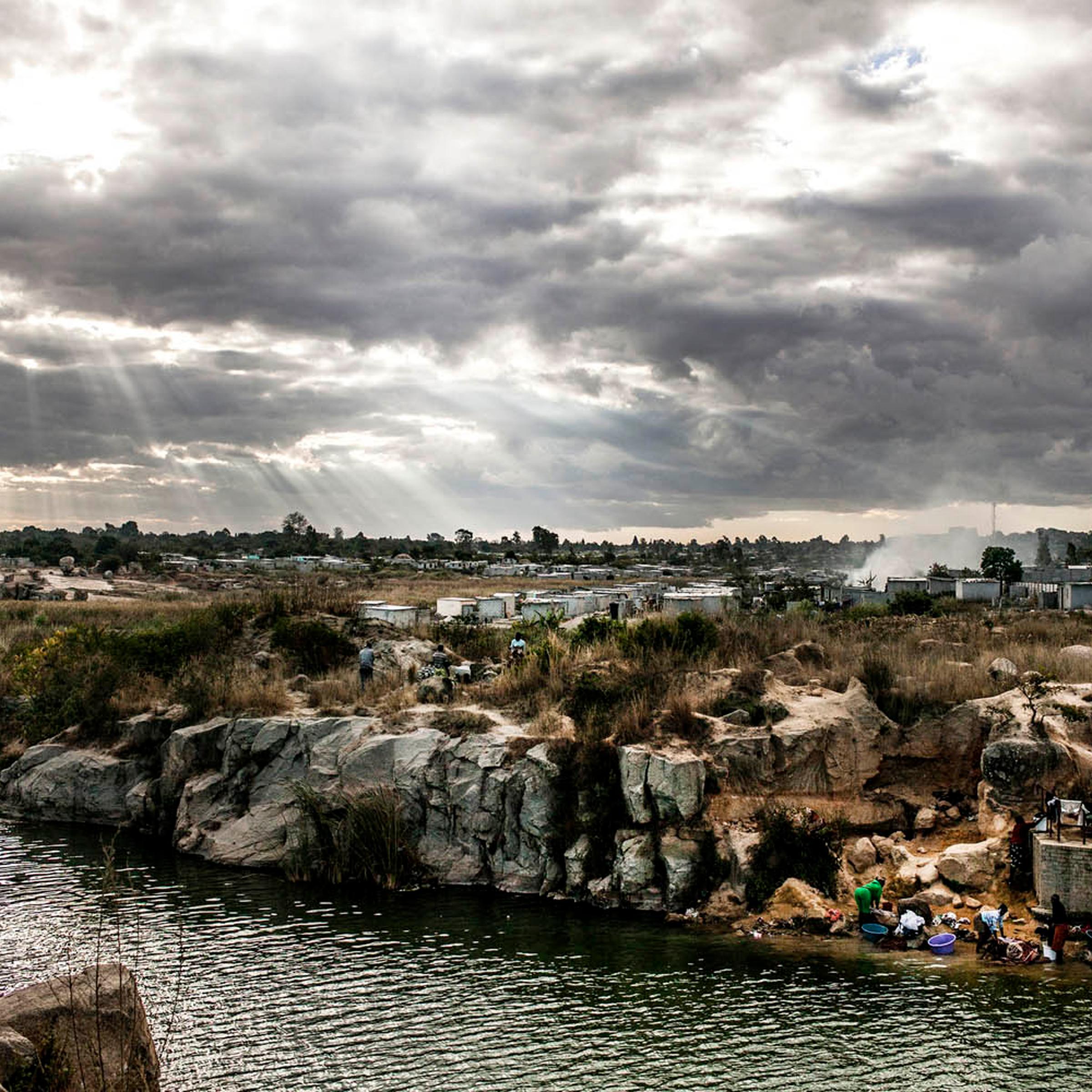 People at a quarry in Epworth, a suburb in Harare, Zimbabwe.