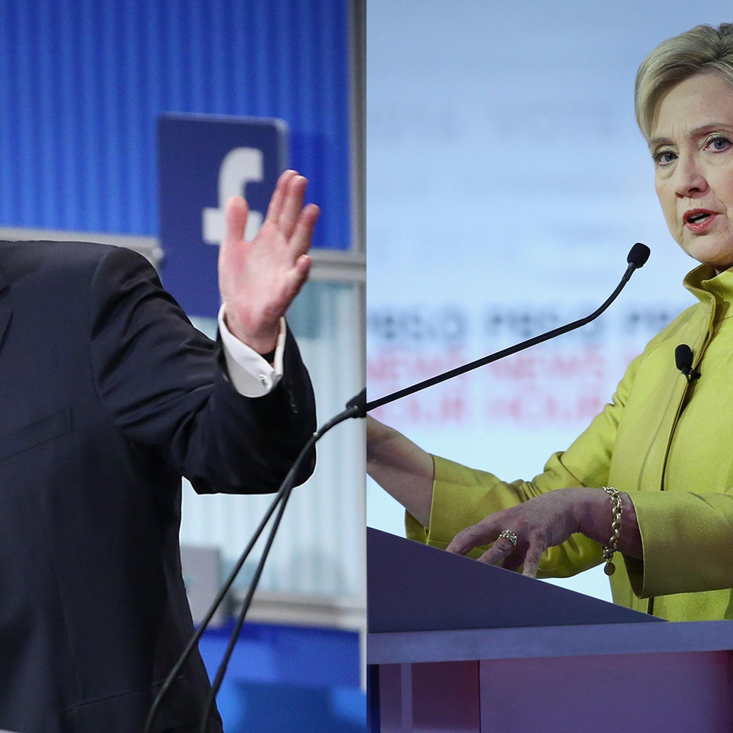 Photo illustration of Donald Trump and Hillary Clinton