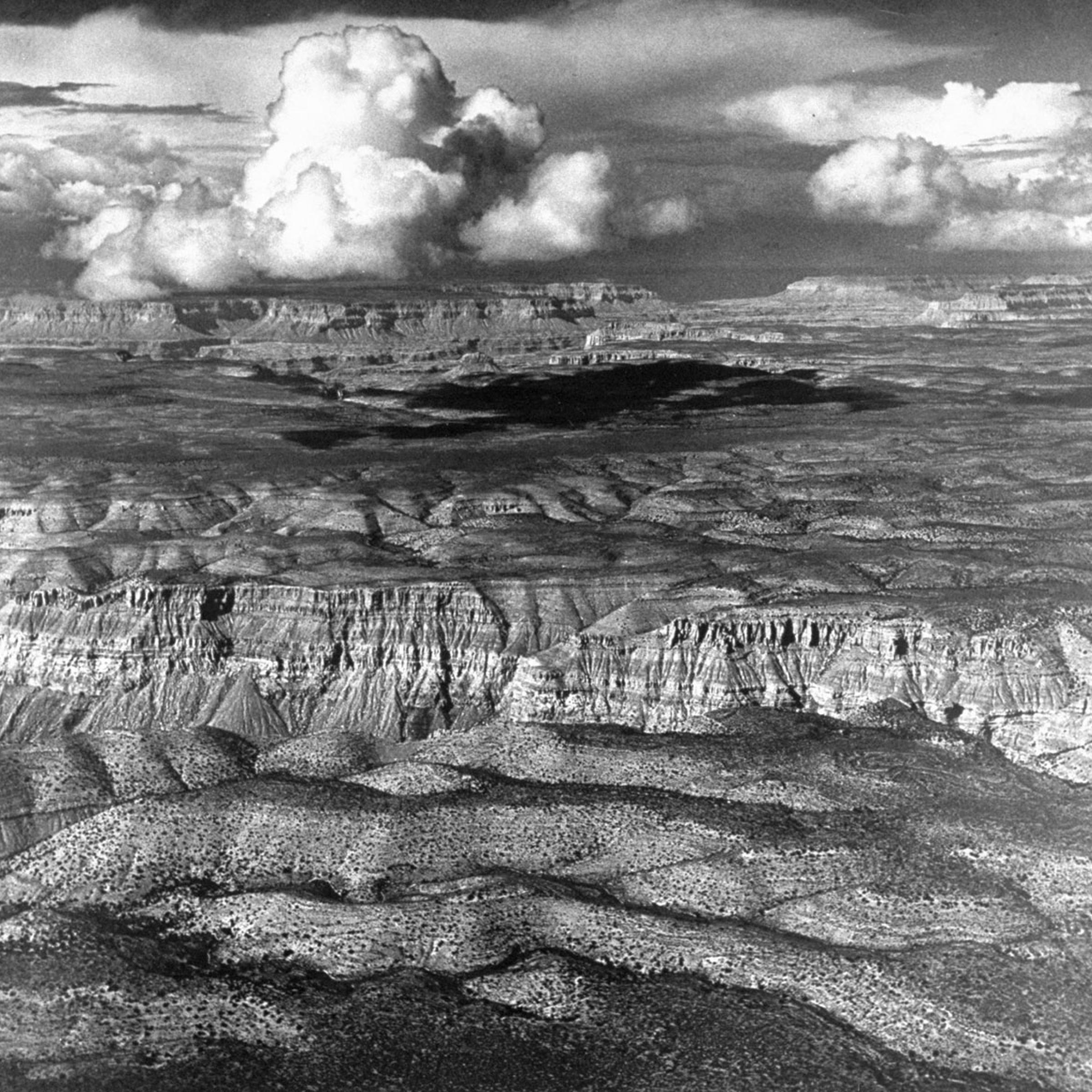 An aerial view, not originally published in LIFE, of Grand Canyon National Park, 1947. <b>NOTE: This image is best viewed in "Full Screen" mode. See button at right.</b>