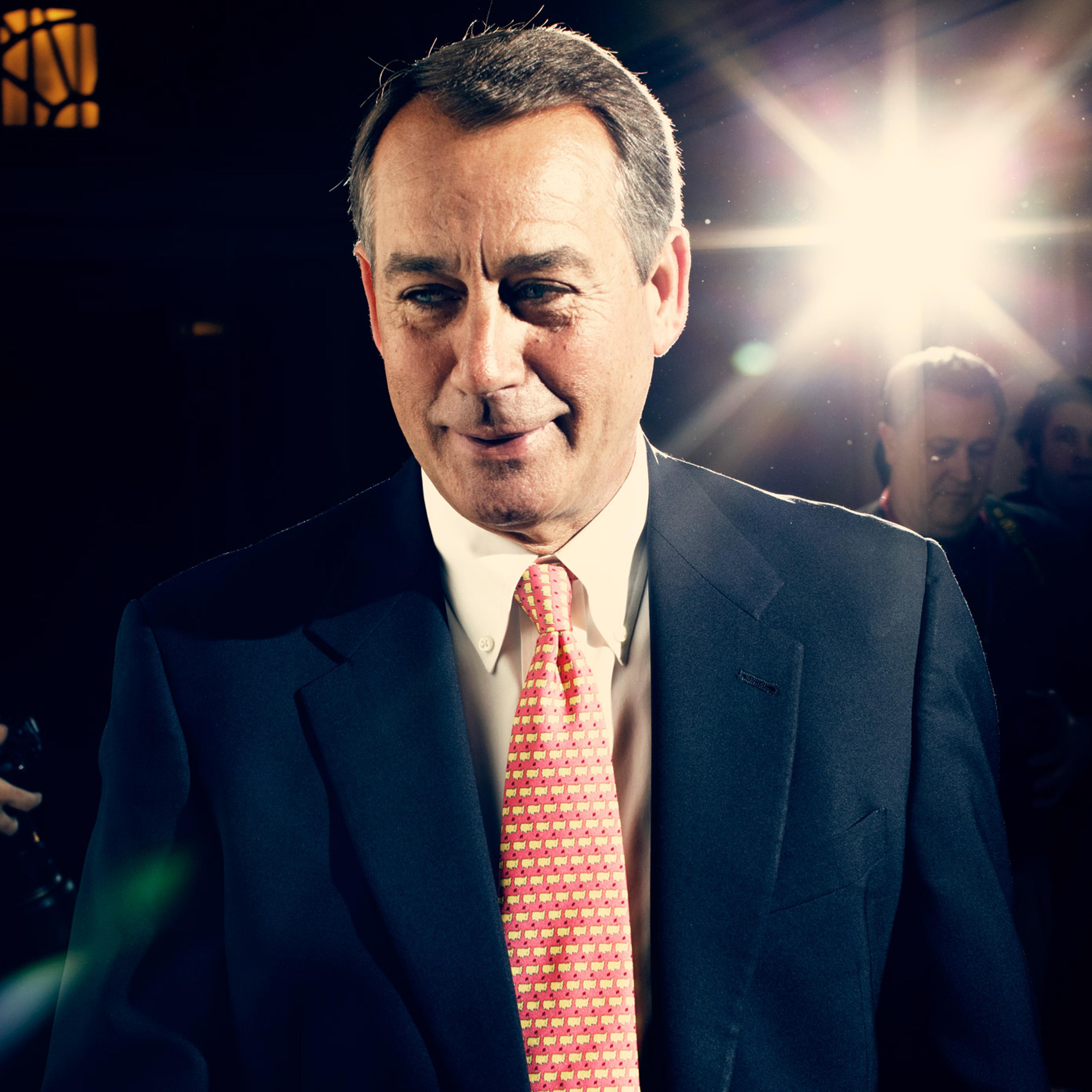 Speaker of the House John Boehner walks out of a meeting at the U.S. Capitol ahead of a potential government shutdown in April 2011 in Washington.