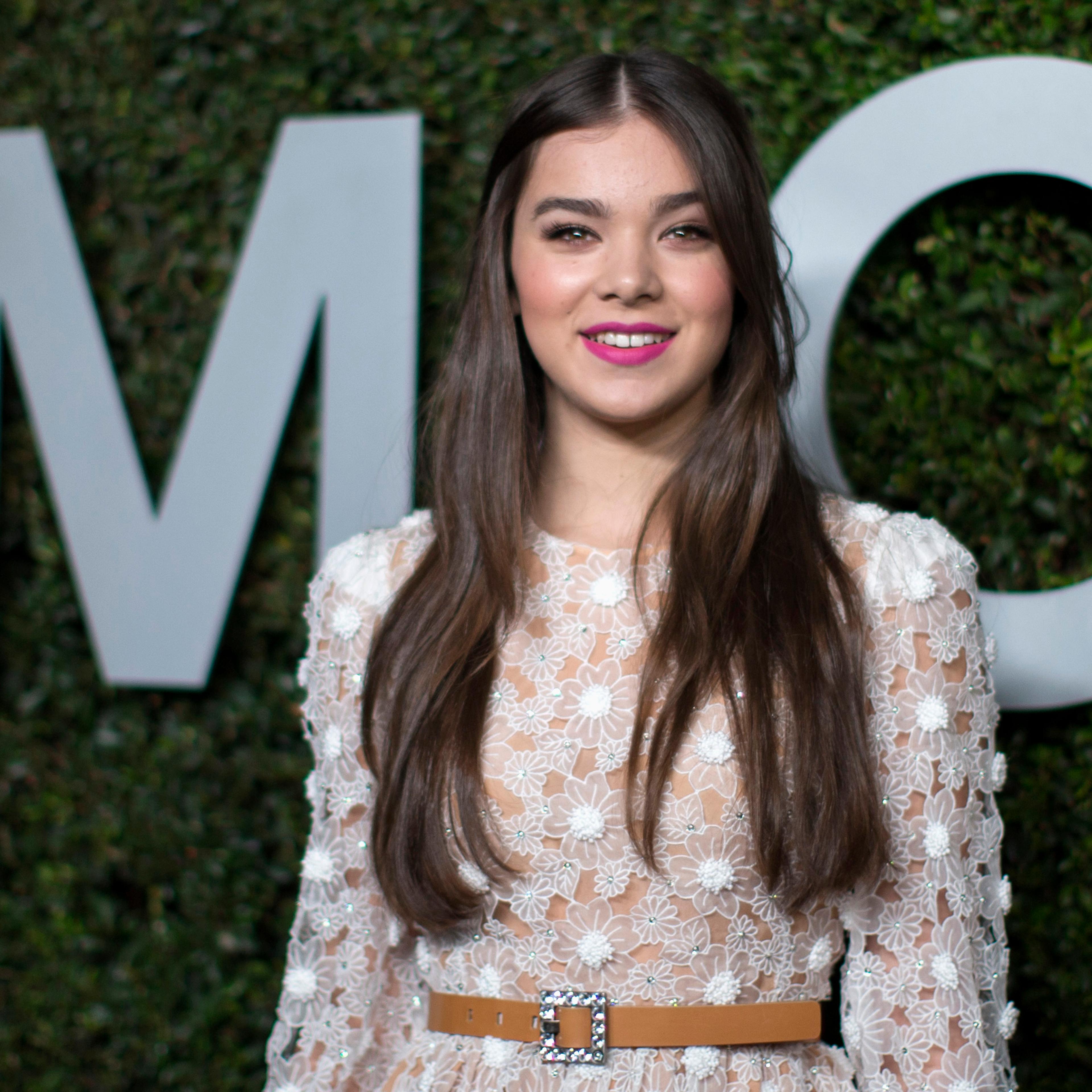 Actress Steinfeld poses at a launch dinner for Claiborne Swanson Frank's photo book "Young Hollywood" with a foreword by fashion designer Michael Kors in Beverly Hills